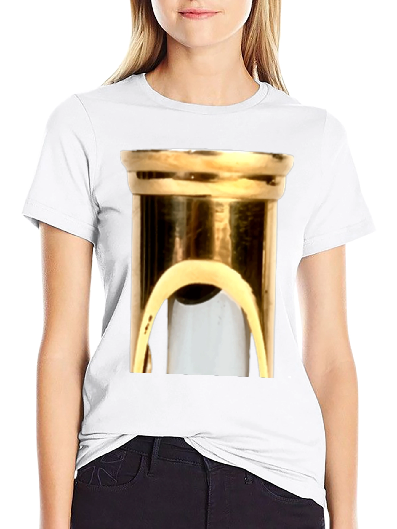 Black Abstract Brass Instrument Graphic Tee - Soft Cotton Blend view 9