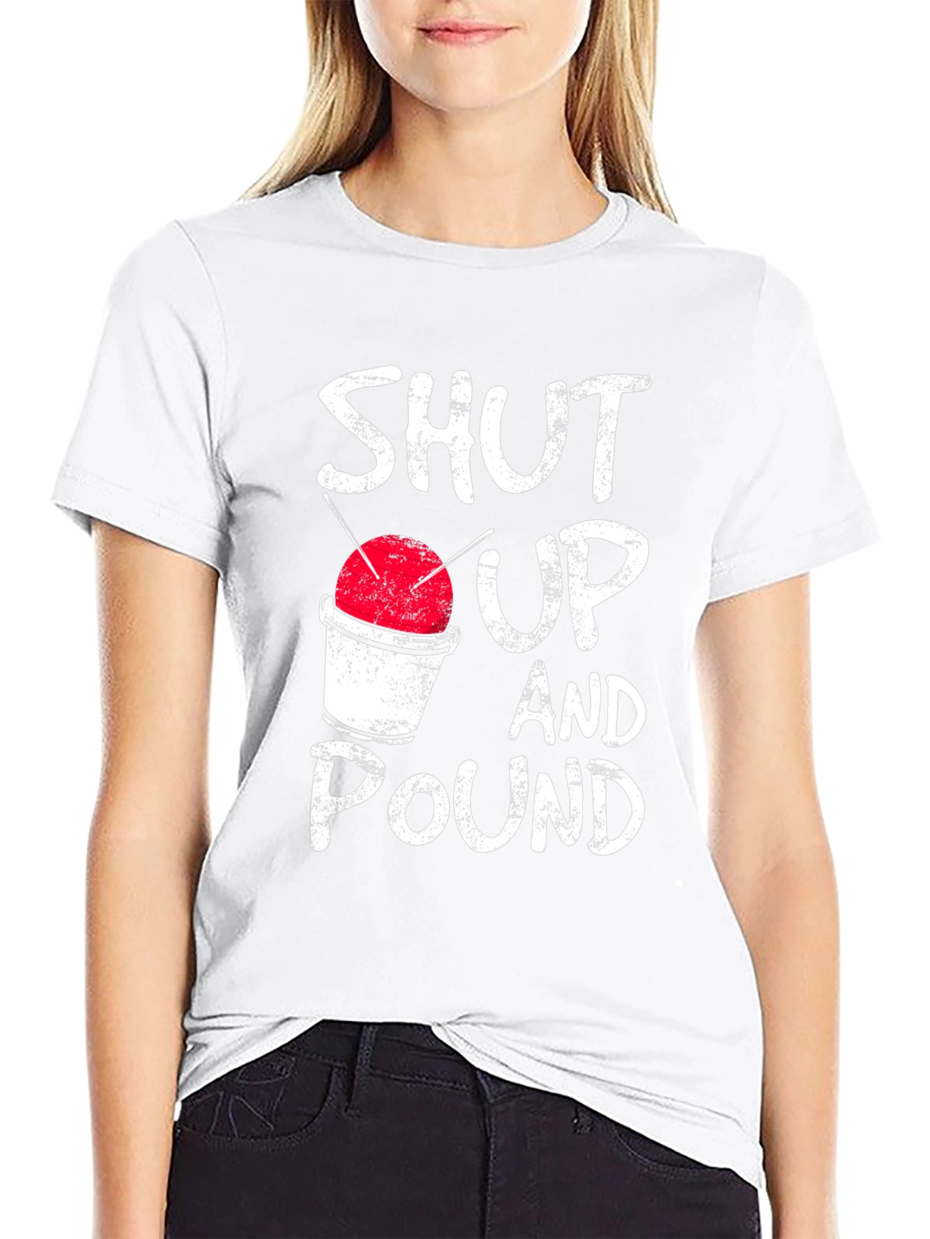 Black Shut Up And Pound Tee view 9