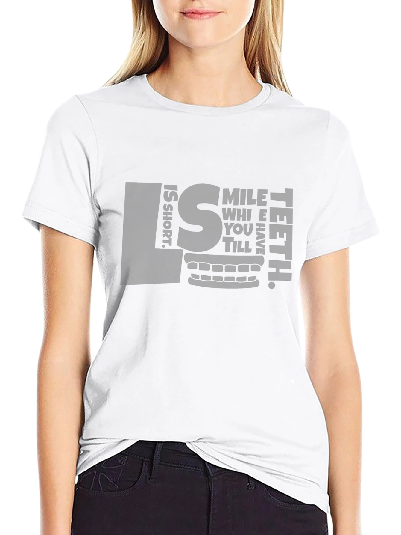 Black Smile While You Still Have Teeth T-Shirt view 9