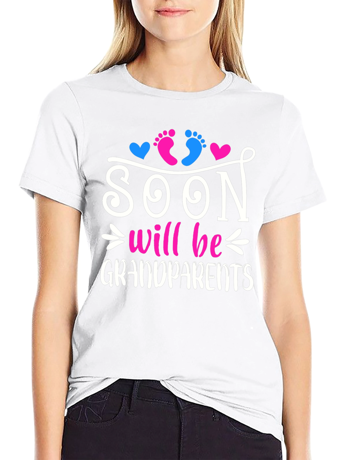 Black Soon to be Grandparents Unisex Tee view 9