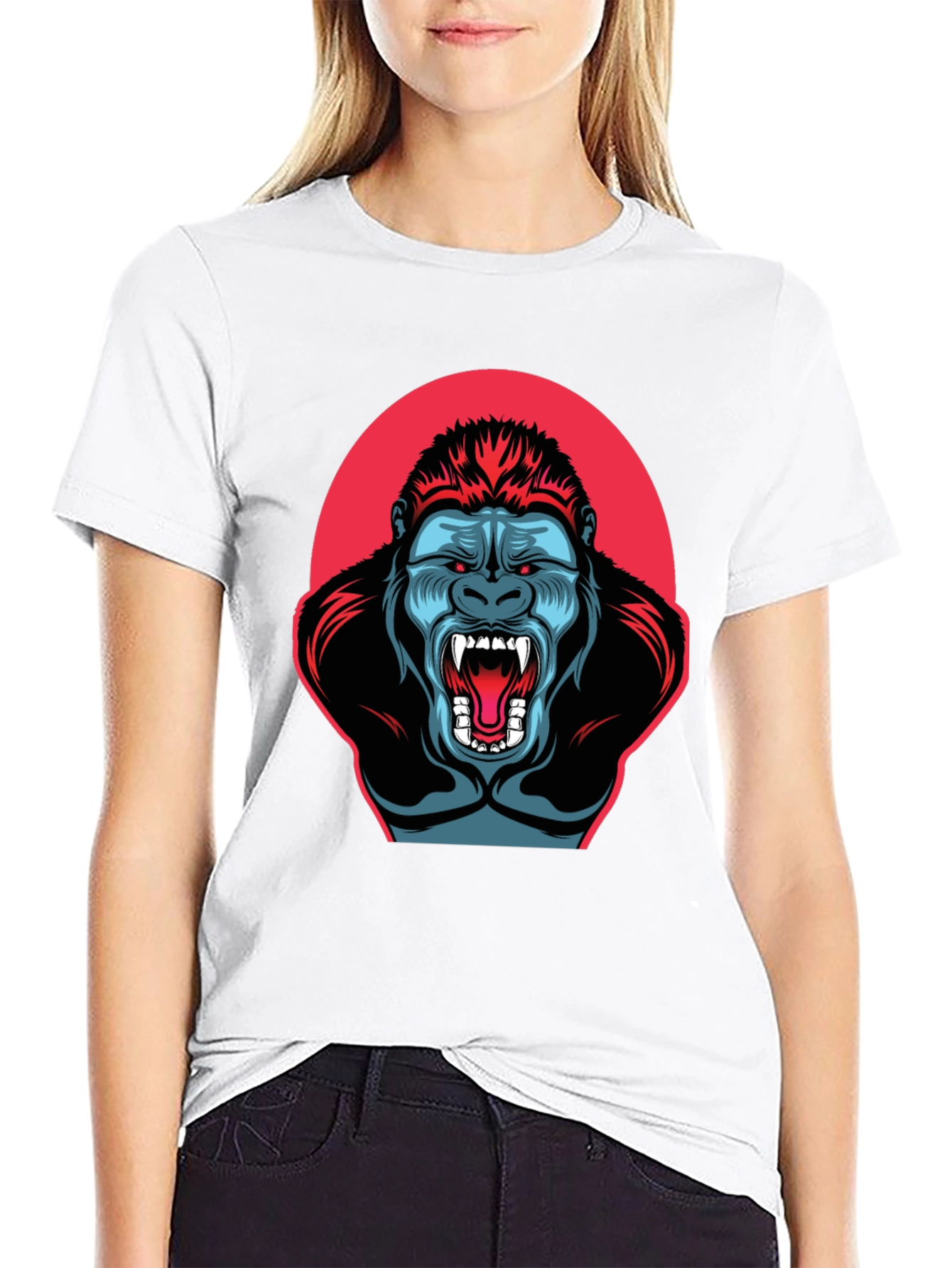 Black Gorilla Graphic T-Shirt - Men's Black Tee view 9