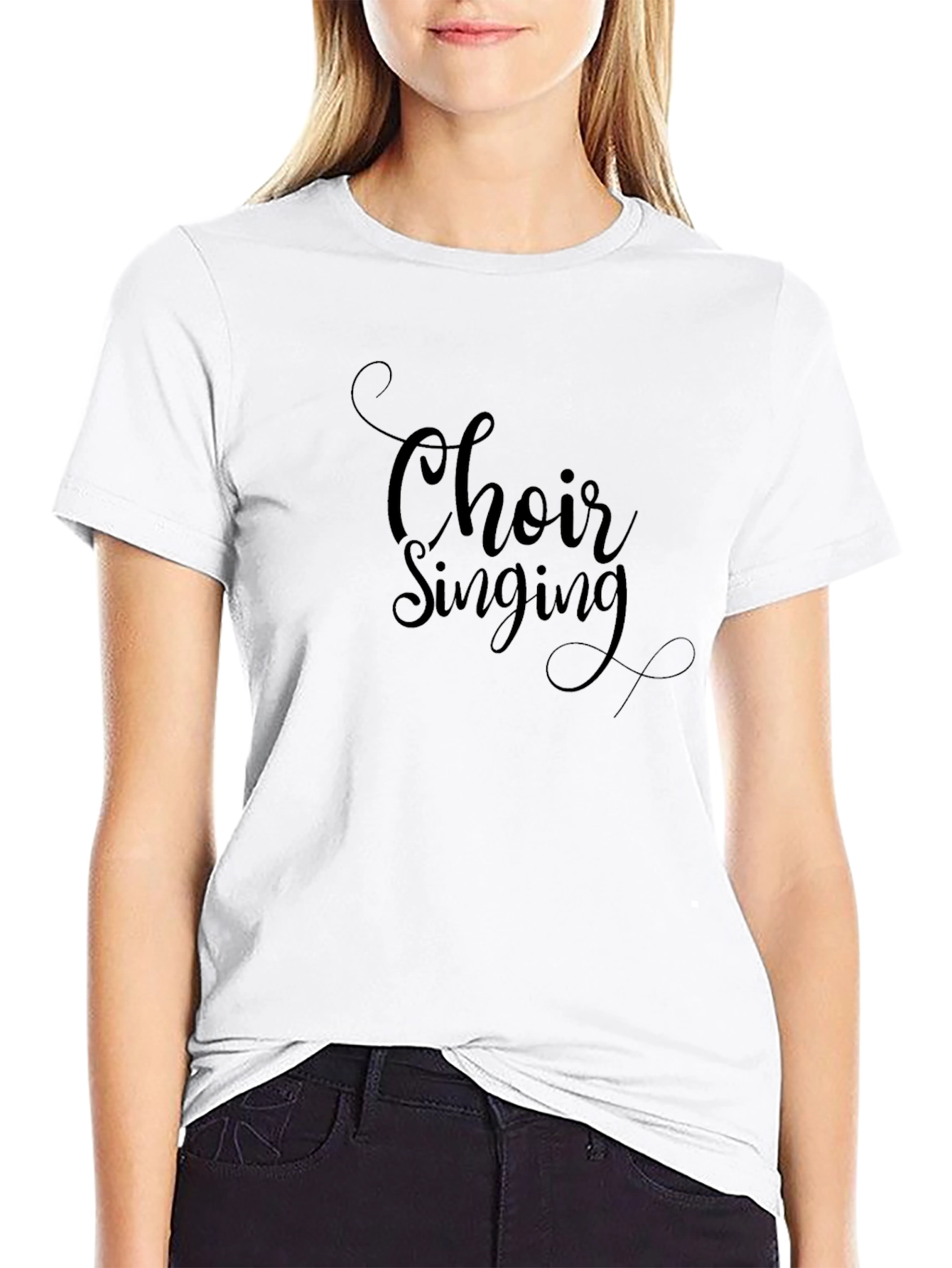 Black Choir Singing Black Graphic Tee Shirt view 9