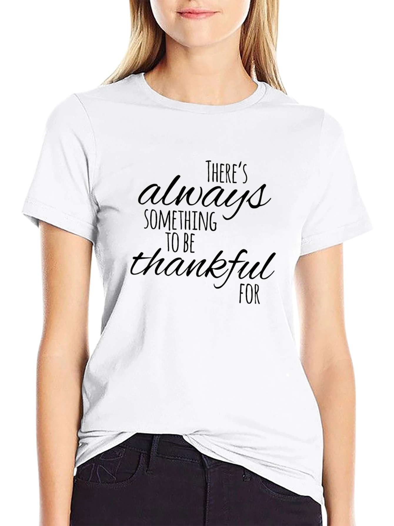 Black Thankful Graphic T-Shirt - Soft Cotton Tee view 9