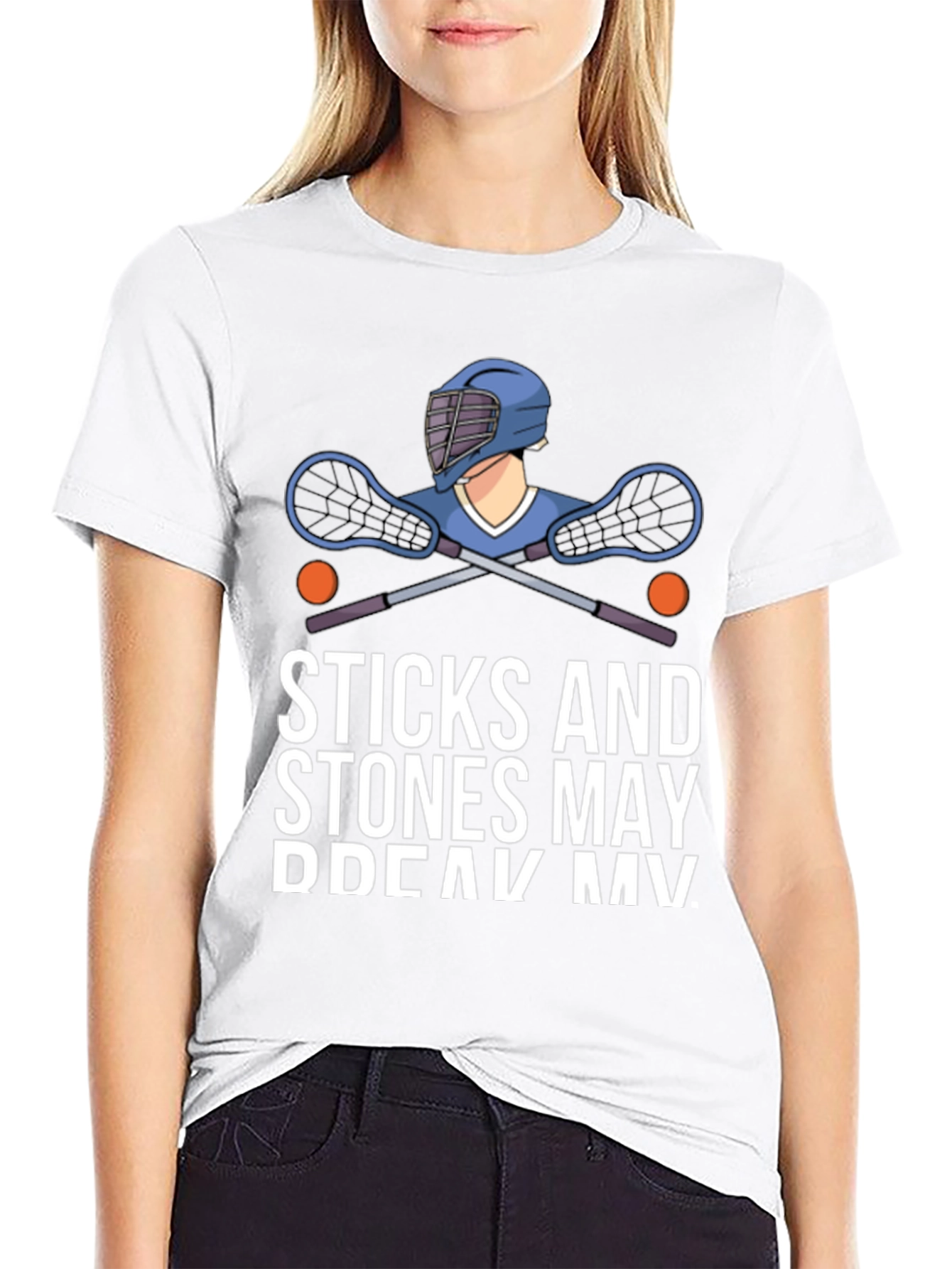 Black Sticks & Stones Lacrosse T-Shirt view 9