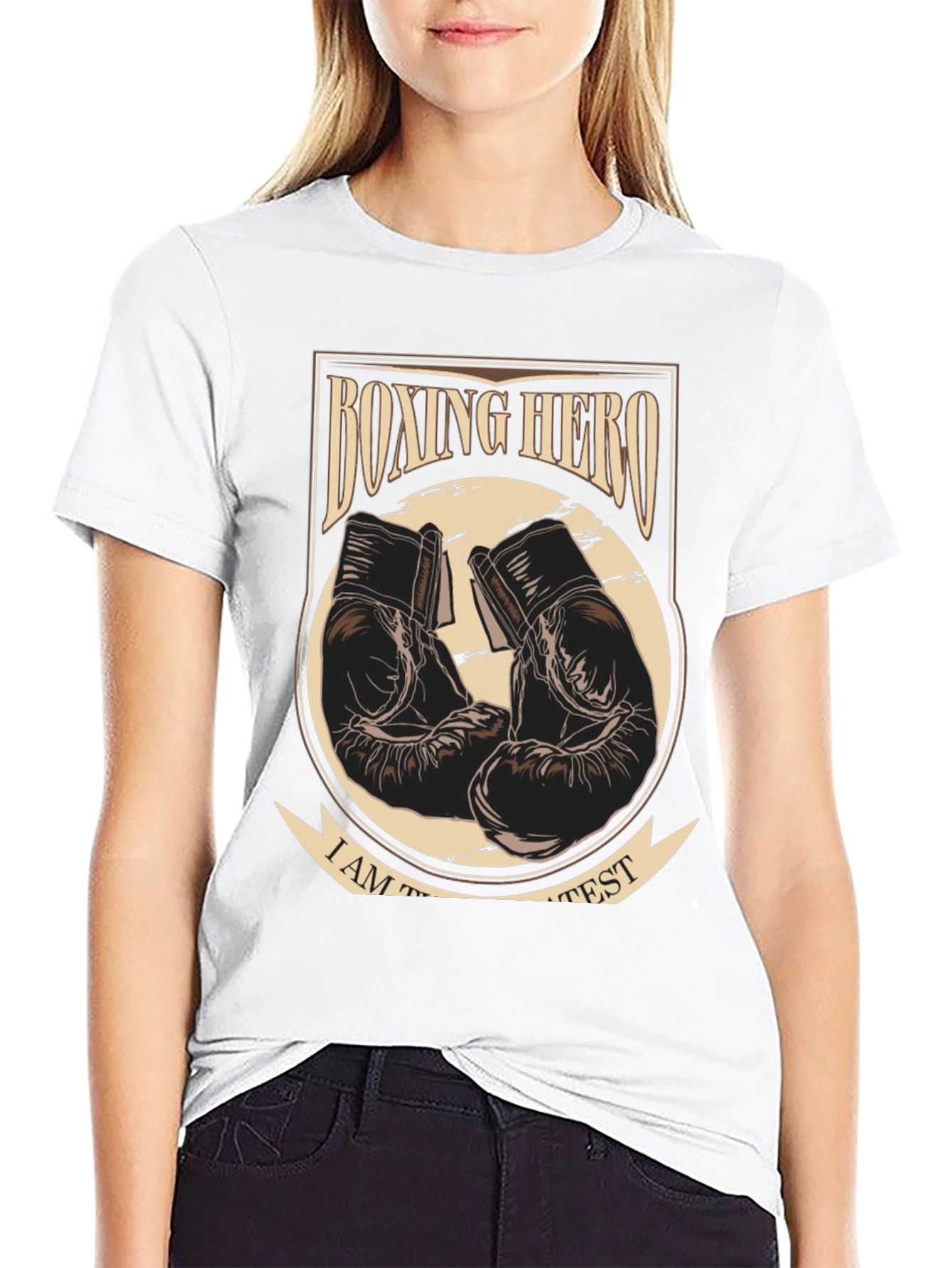 Black Boxing Hero Graphic Tee -  Greatest Boxing Fan T-Shirt view 9