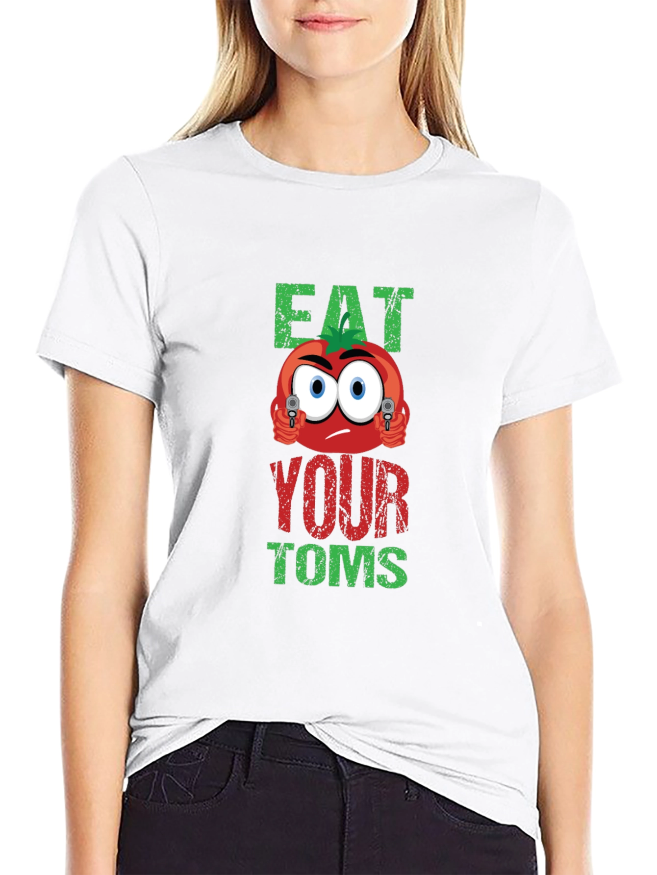 Black Eat Your Toms T-Shirt view 9