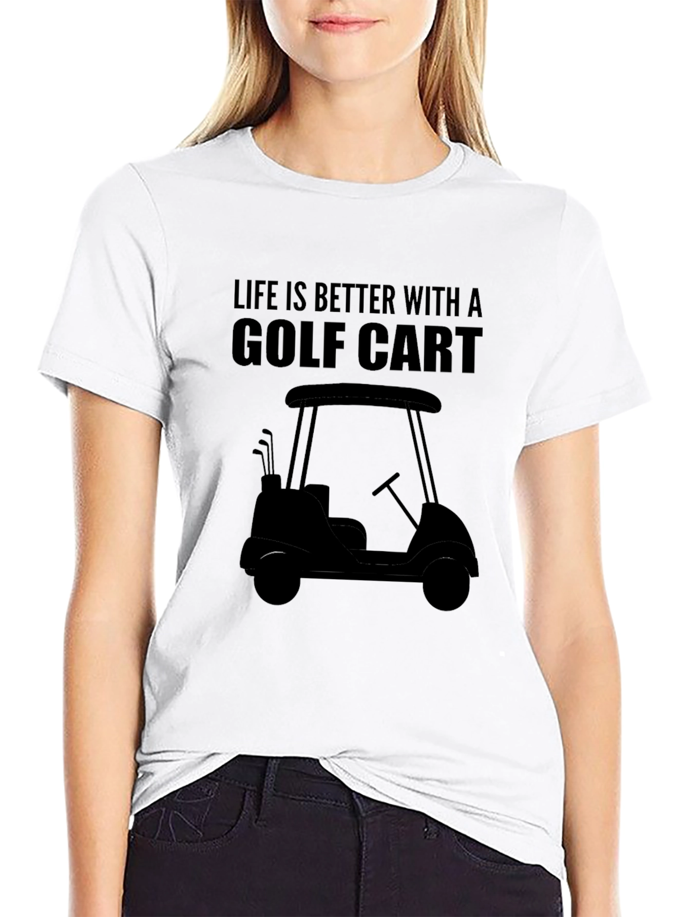 Black Life is Better with a Golf Cart T-Shirt view 9