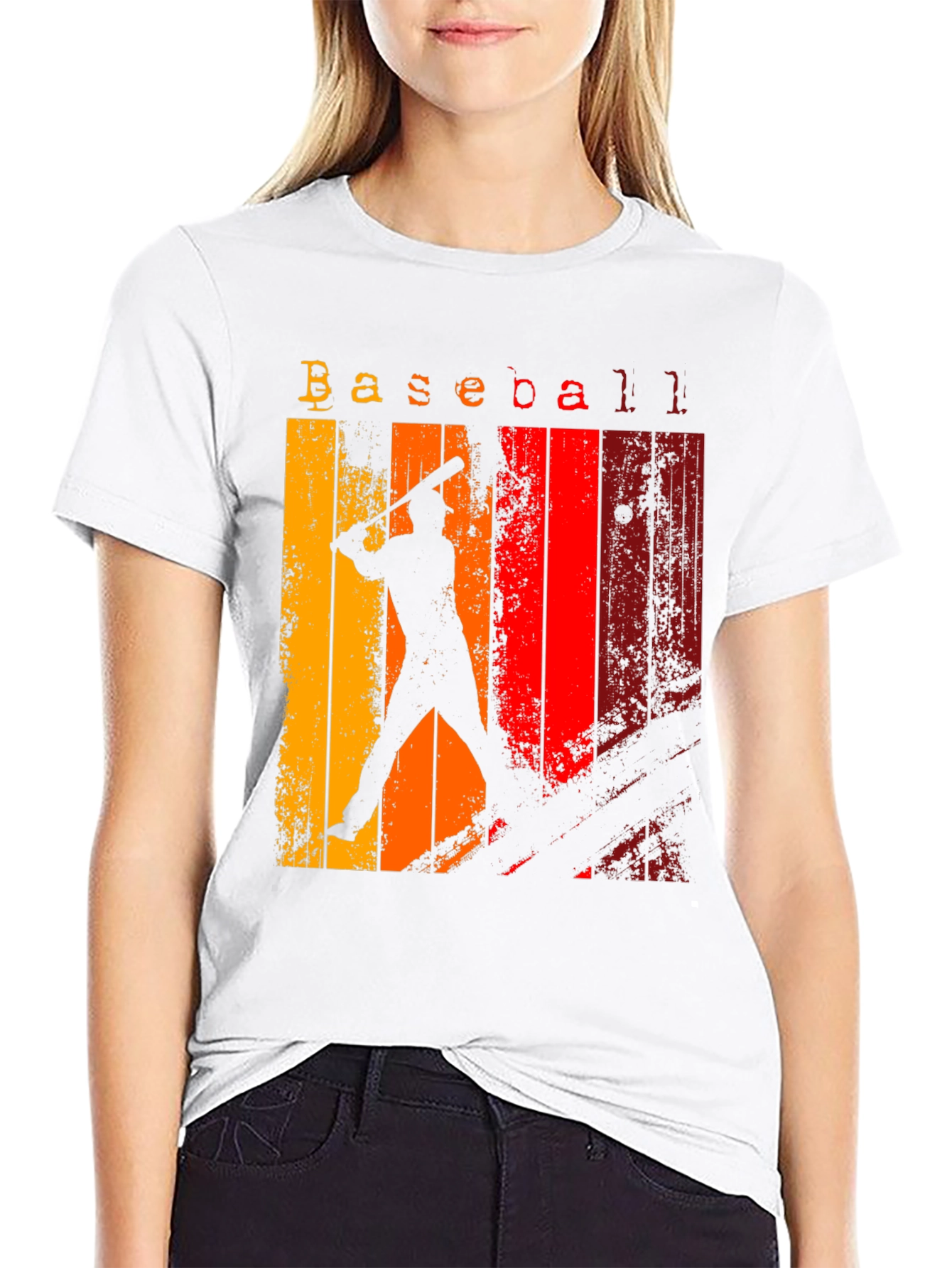 Black Retro Baseball Graphic Tee - Vintage Style Shirt view 9
