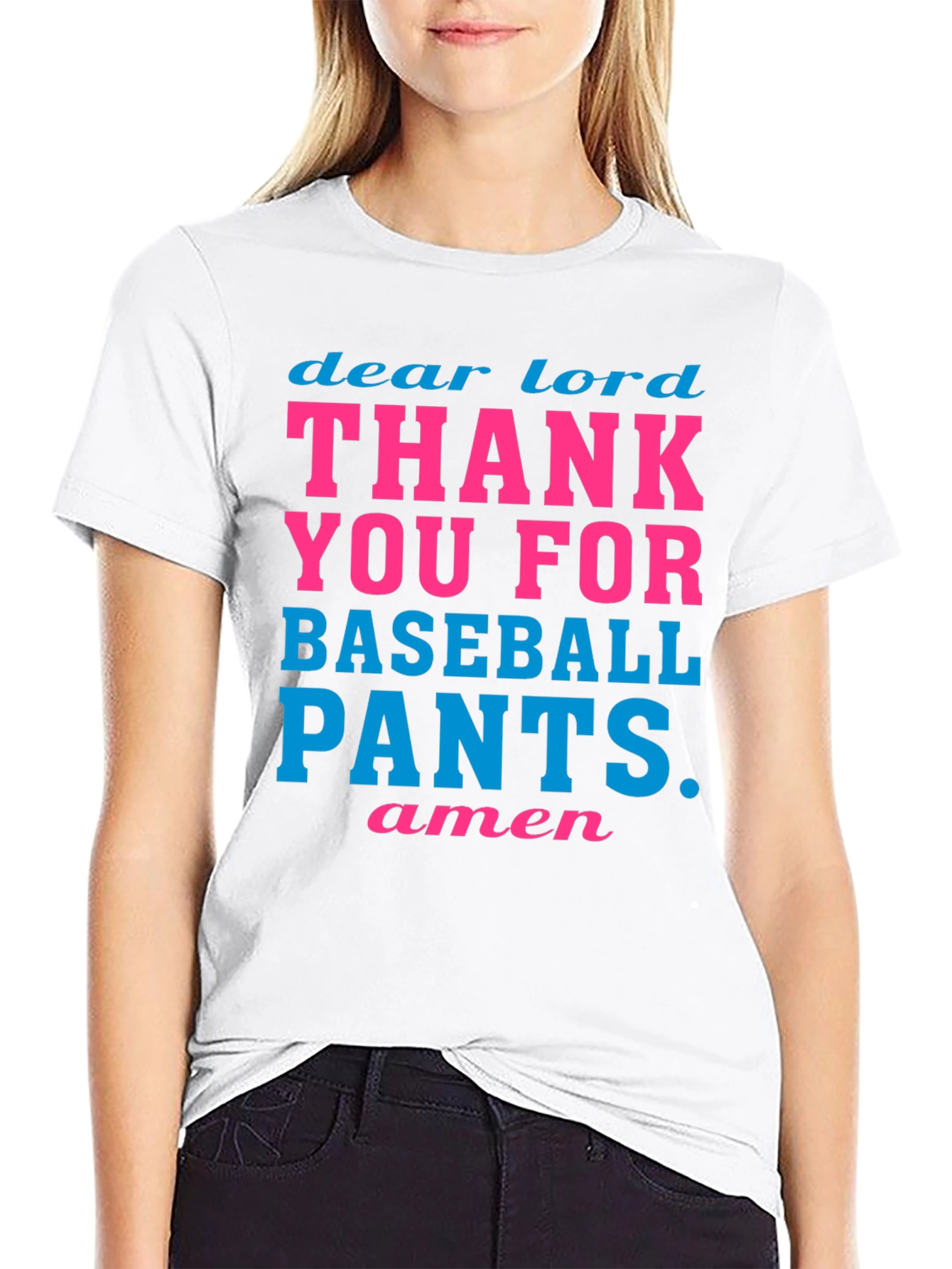 Black Dear Lord Baseball Pants Graphic Tee view 9
