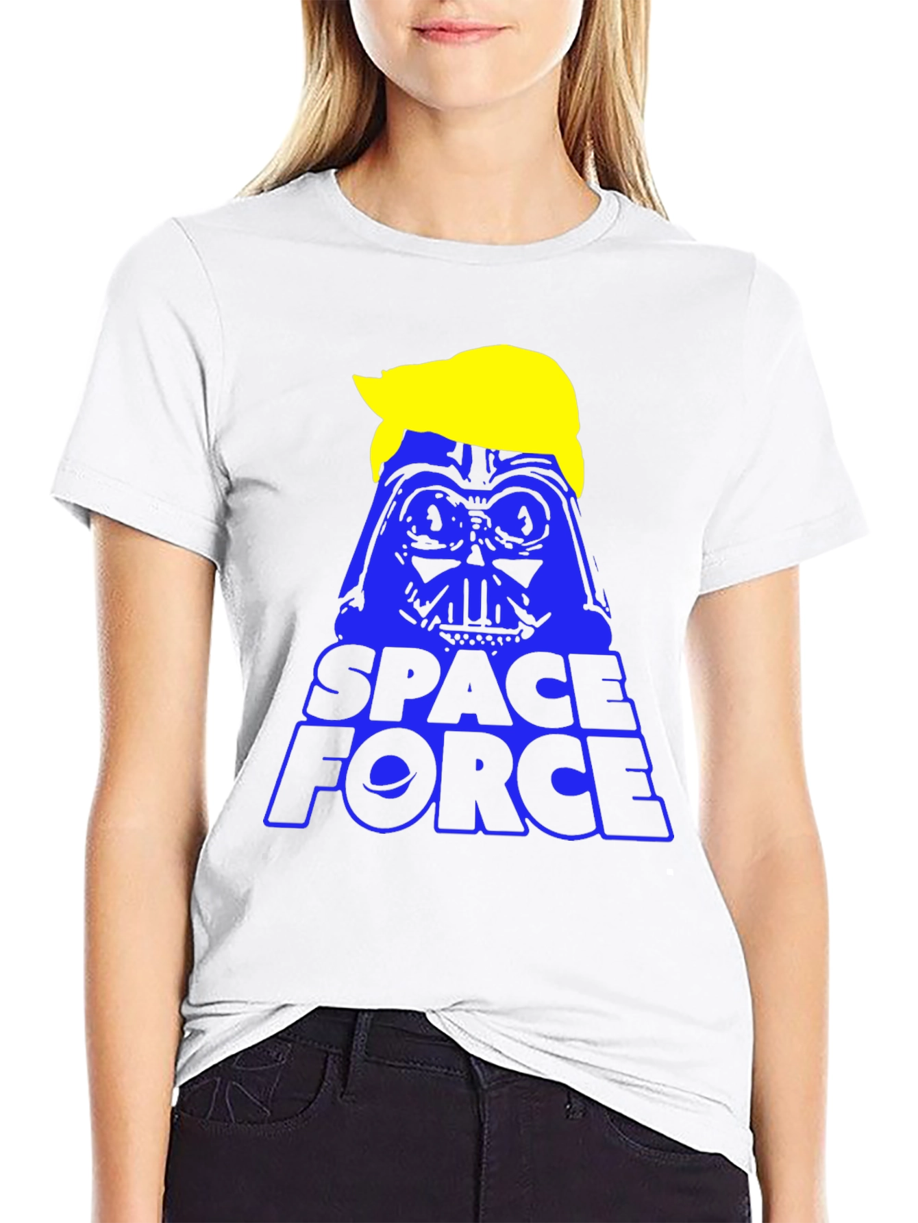 Black Space Force Darth Vader Trump T-Shirt view 9
