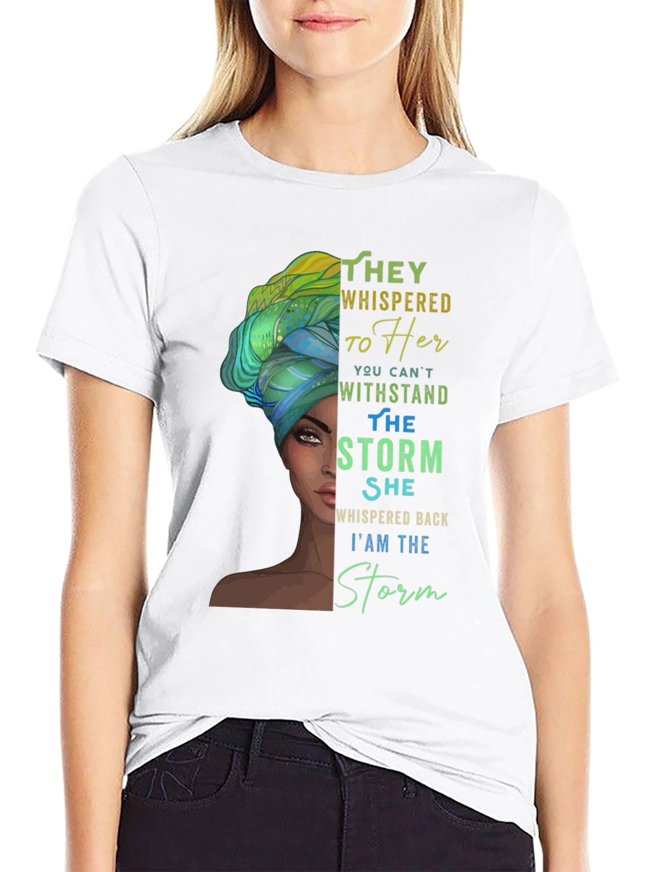 Black Empowered Woman T-Shirt: I am the Storm view 9