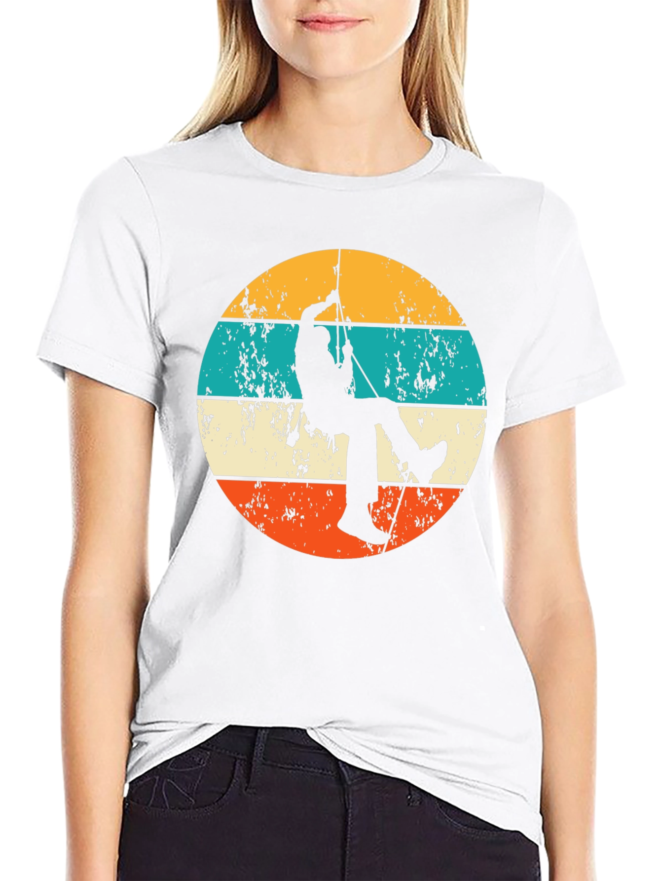 Black Retro Rock Climbing T-Shirt - Adventure Apparel view 9