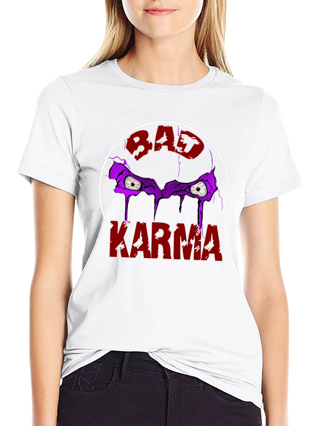 Black Bad Karma Graphic T-Shirt view 9