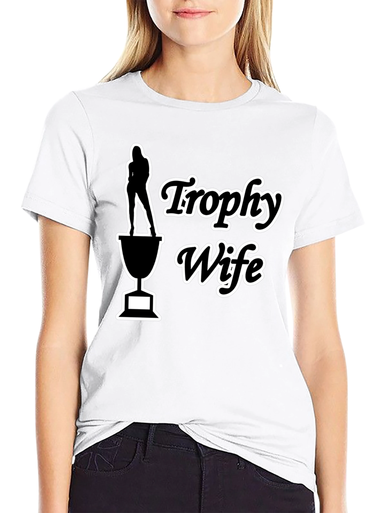 Black Trophy Wife Graphic Tee - Funny Novelty T-Shirt view 9