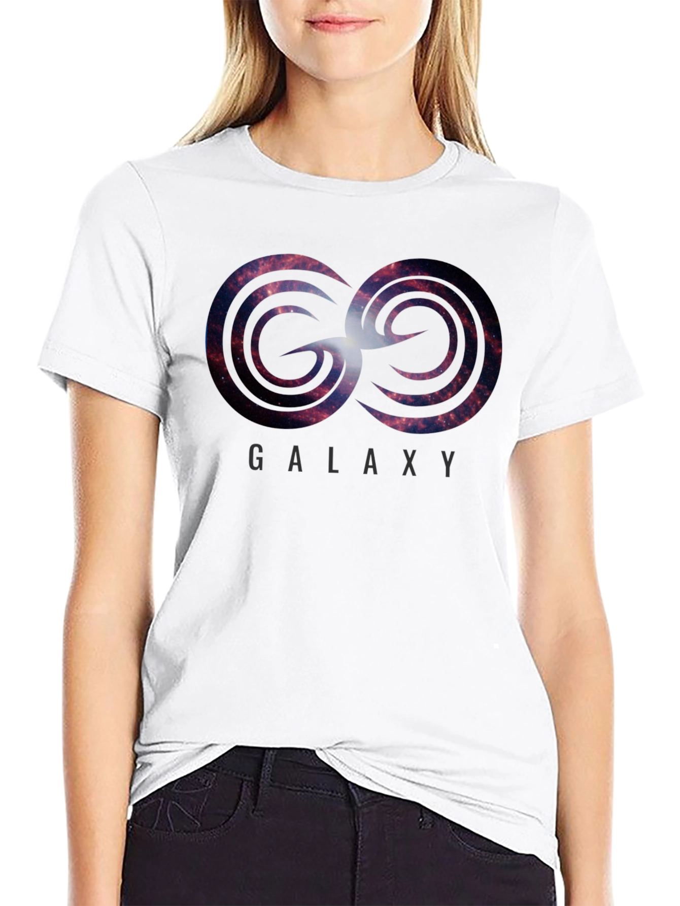 Black Galaxy Graphic Tee - Cosmic Design T-Shirt view 9