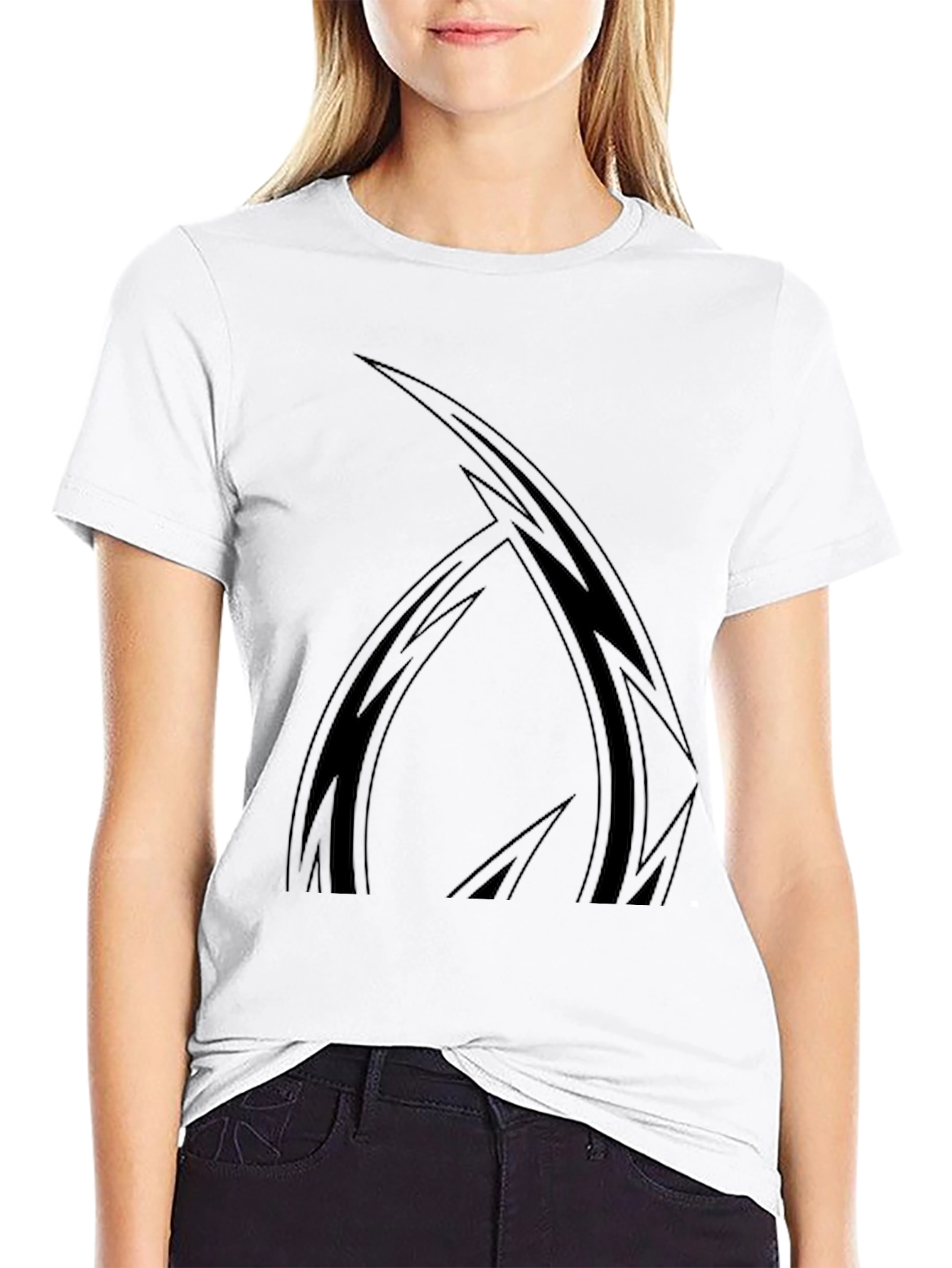 Black Black Graphic Tee - Abstract Design Men's T-Shirt view 9