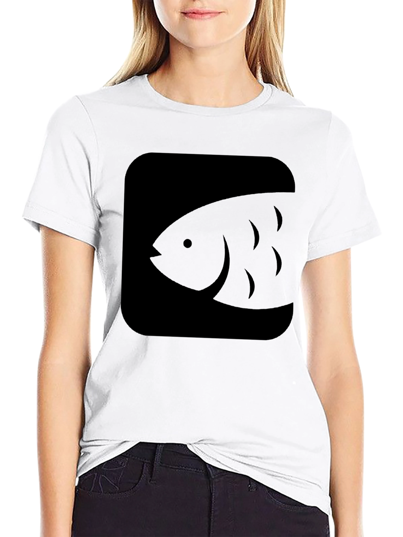 Black Fish Graphic Tee - Men's Modern Casual Shirt - 9