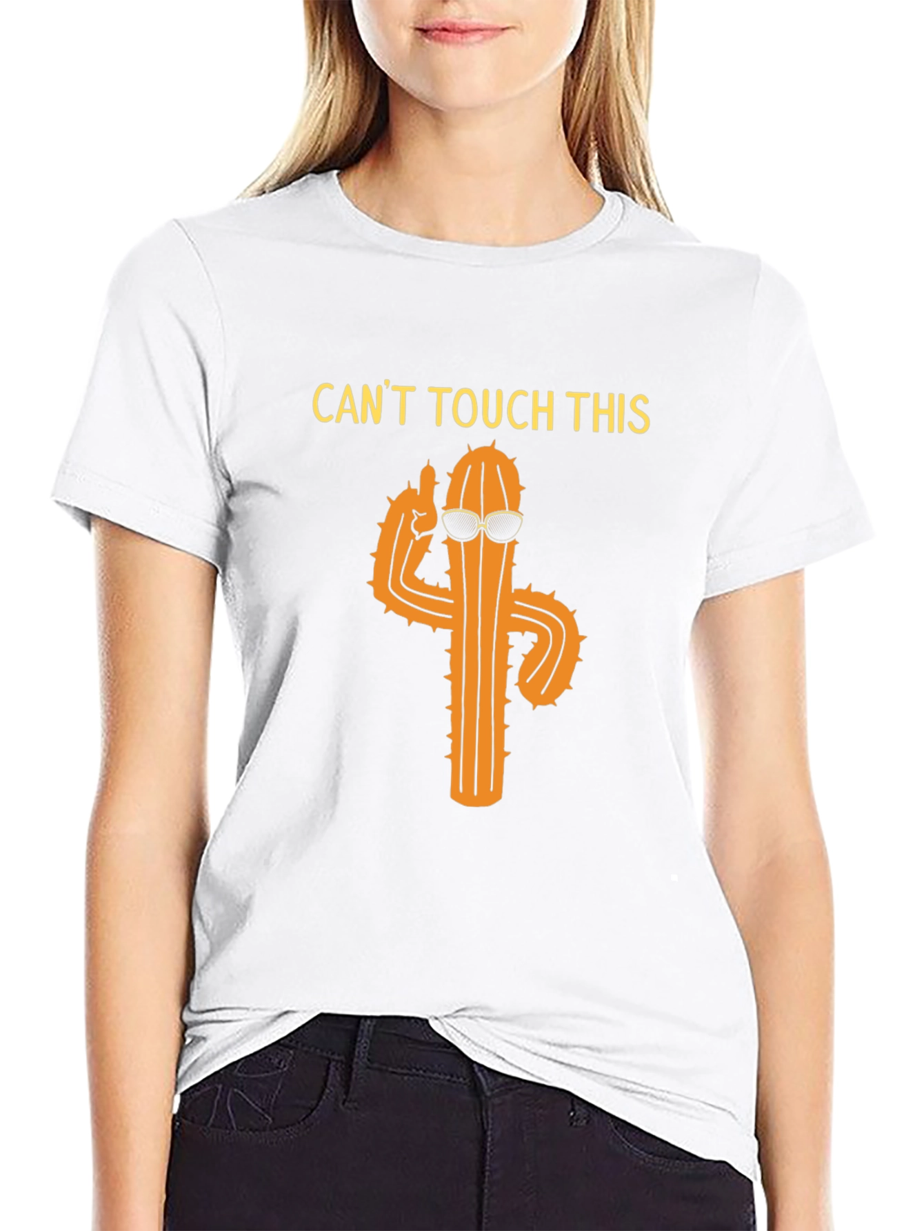 Black Cool Cactus Graphic Tee - Can't Touch This! view 9