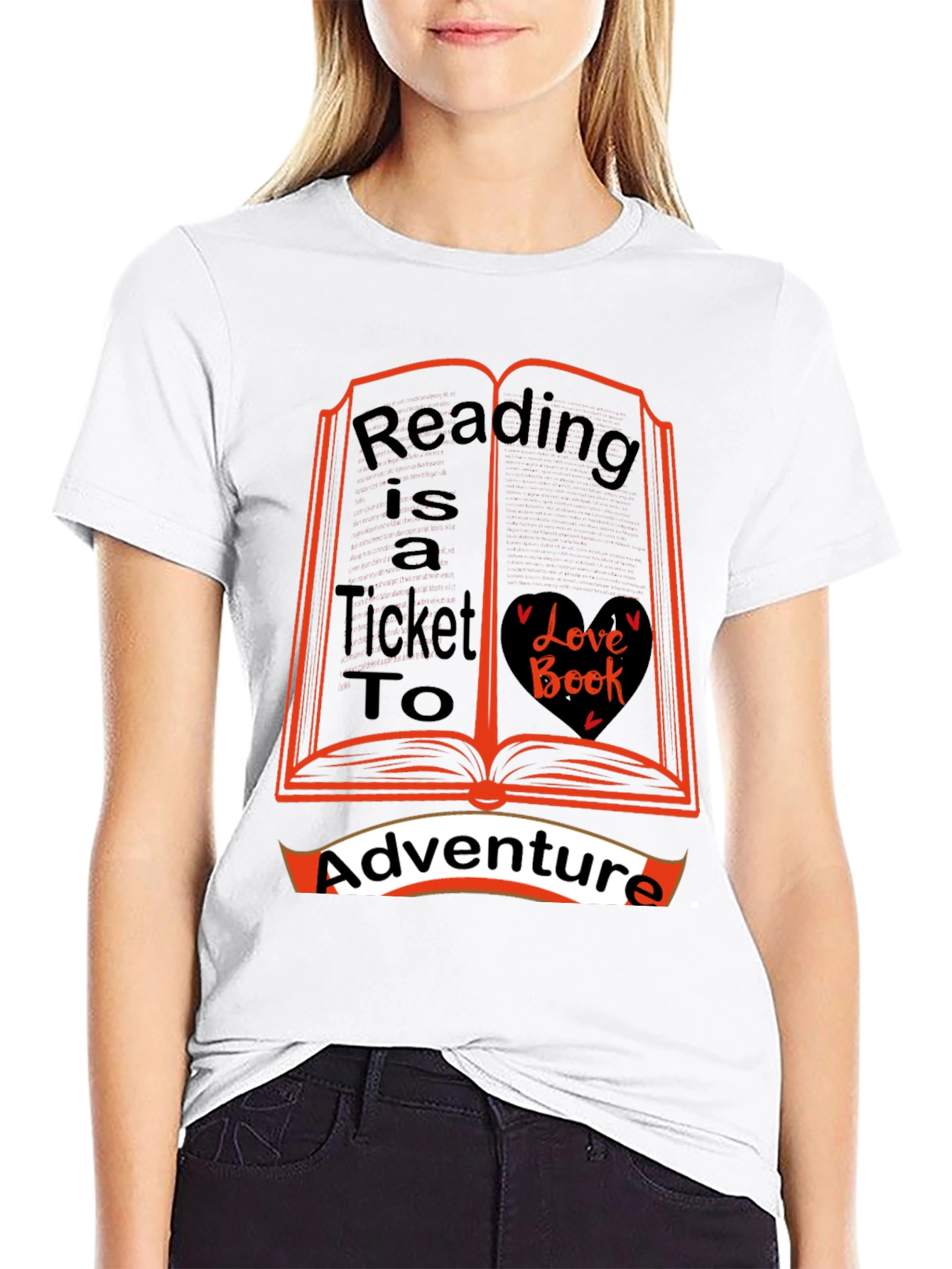 Black Reading is a Ticket to Adventure T-Shirt view 9