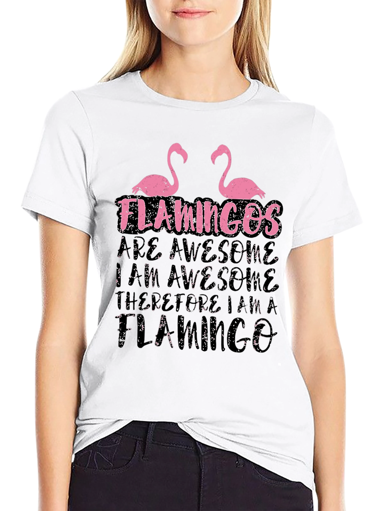 Black Funny Flamingo T-Shirt - Flamingo Lover Gift view 9