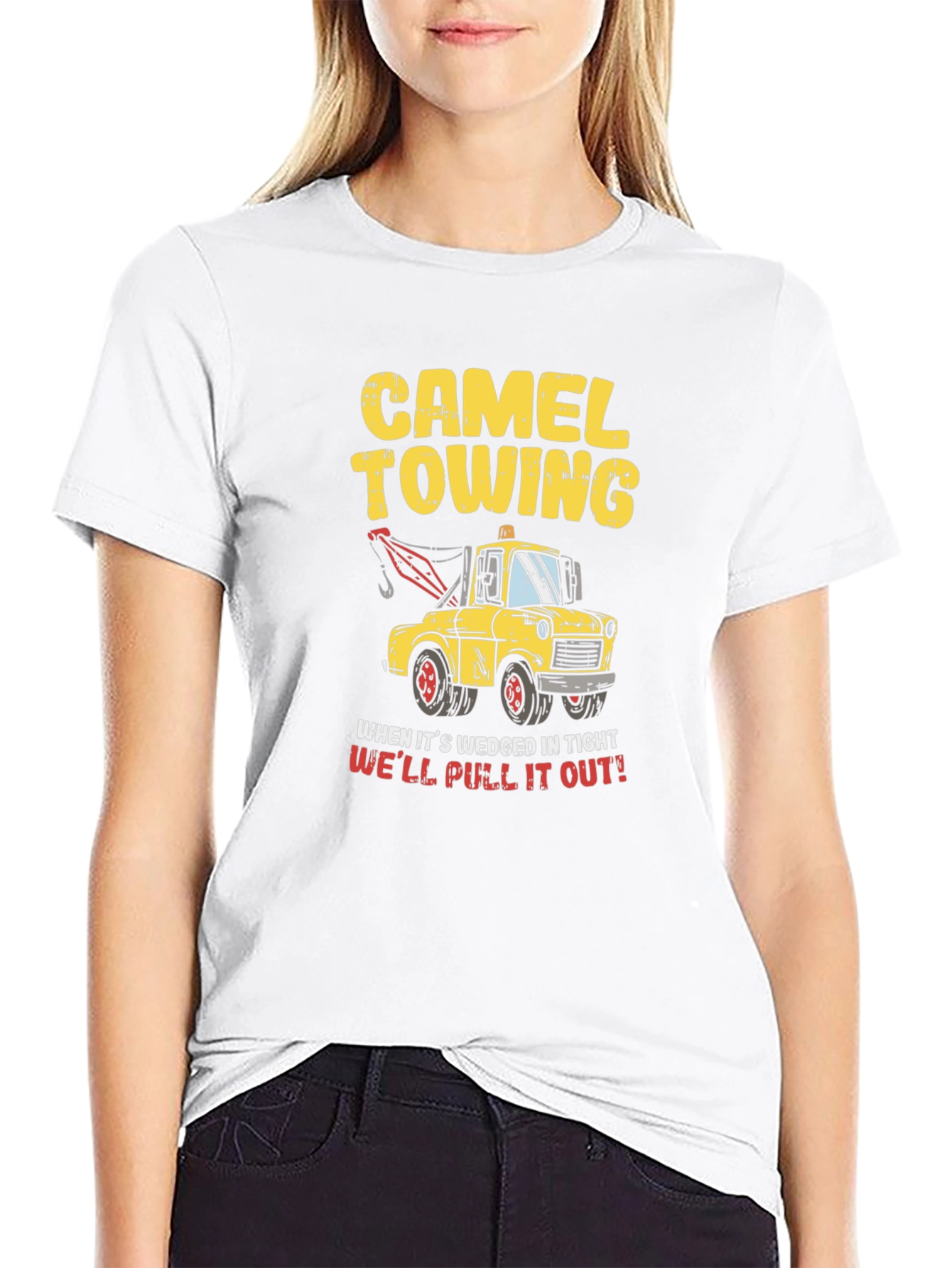 Black Camel Towing Humor T-Shirt - We'll Pull It Out! view 9