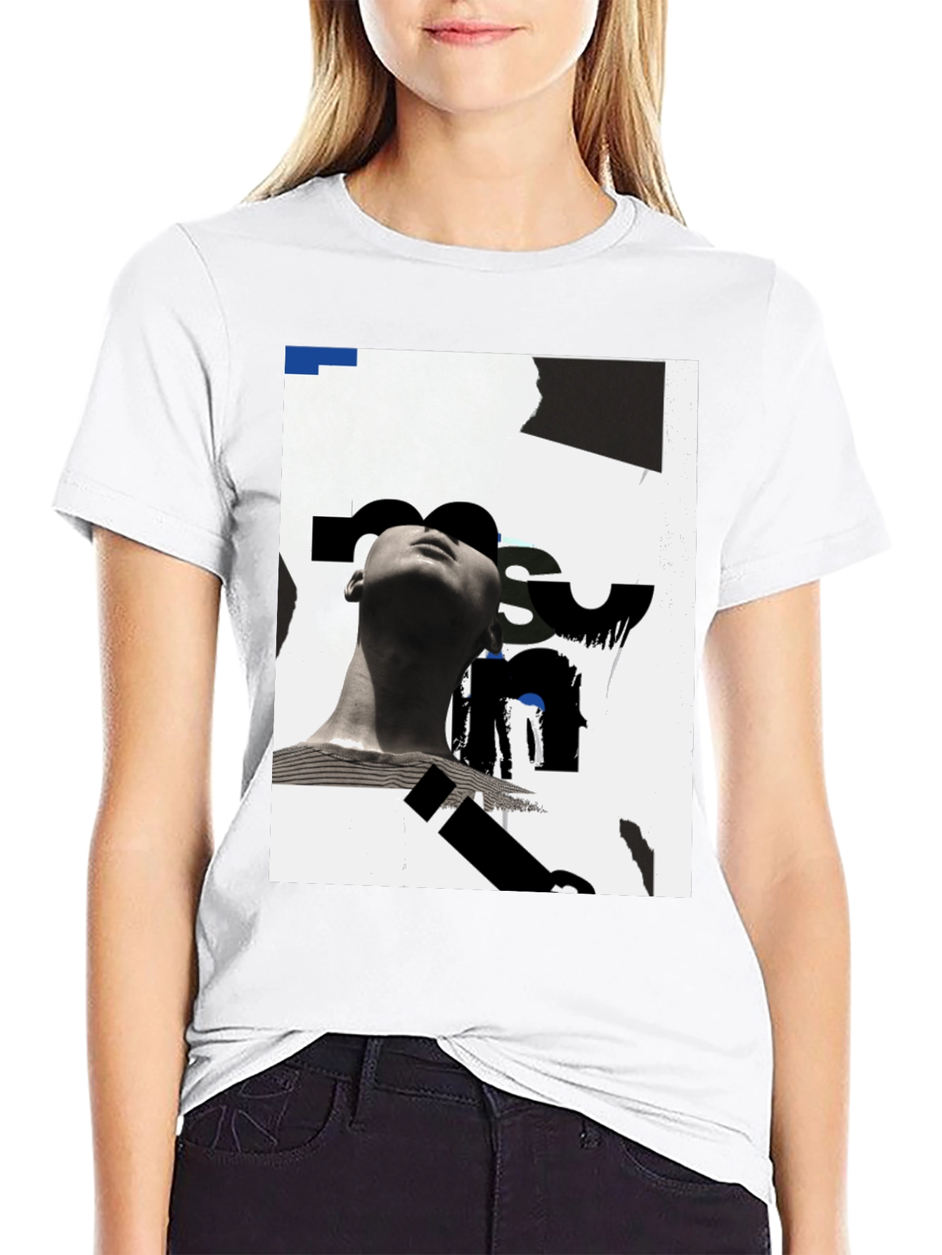 Black Modern Art Graphic Tee - Black Unisex T-Shirt view 9