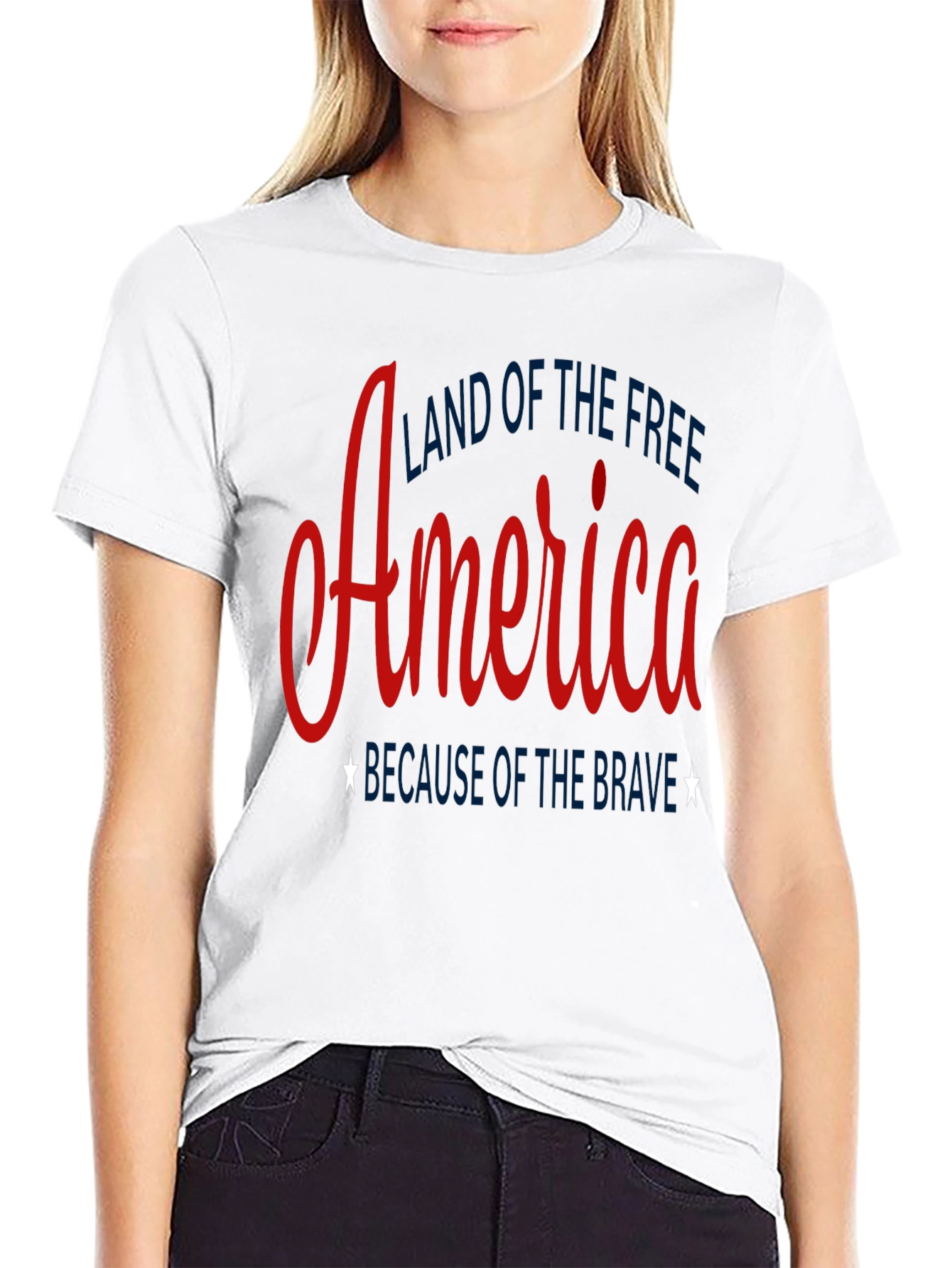 Black America Land of the Free Graphic Tee view 9