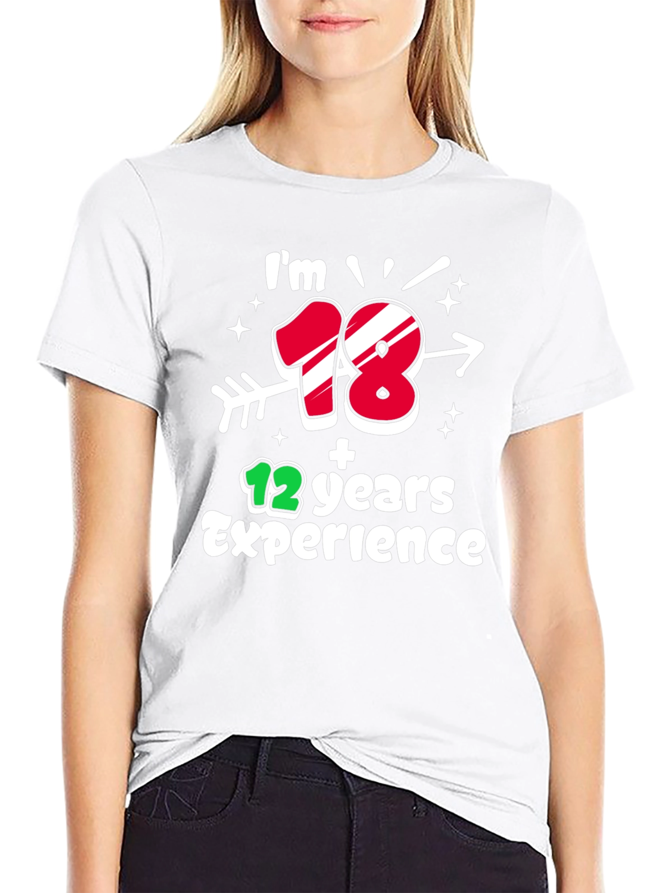 Black I'm 18 Plus 12 Years Experience T-Shirt view 9