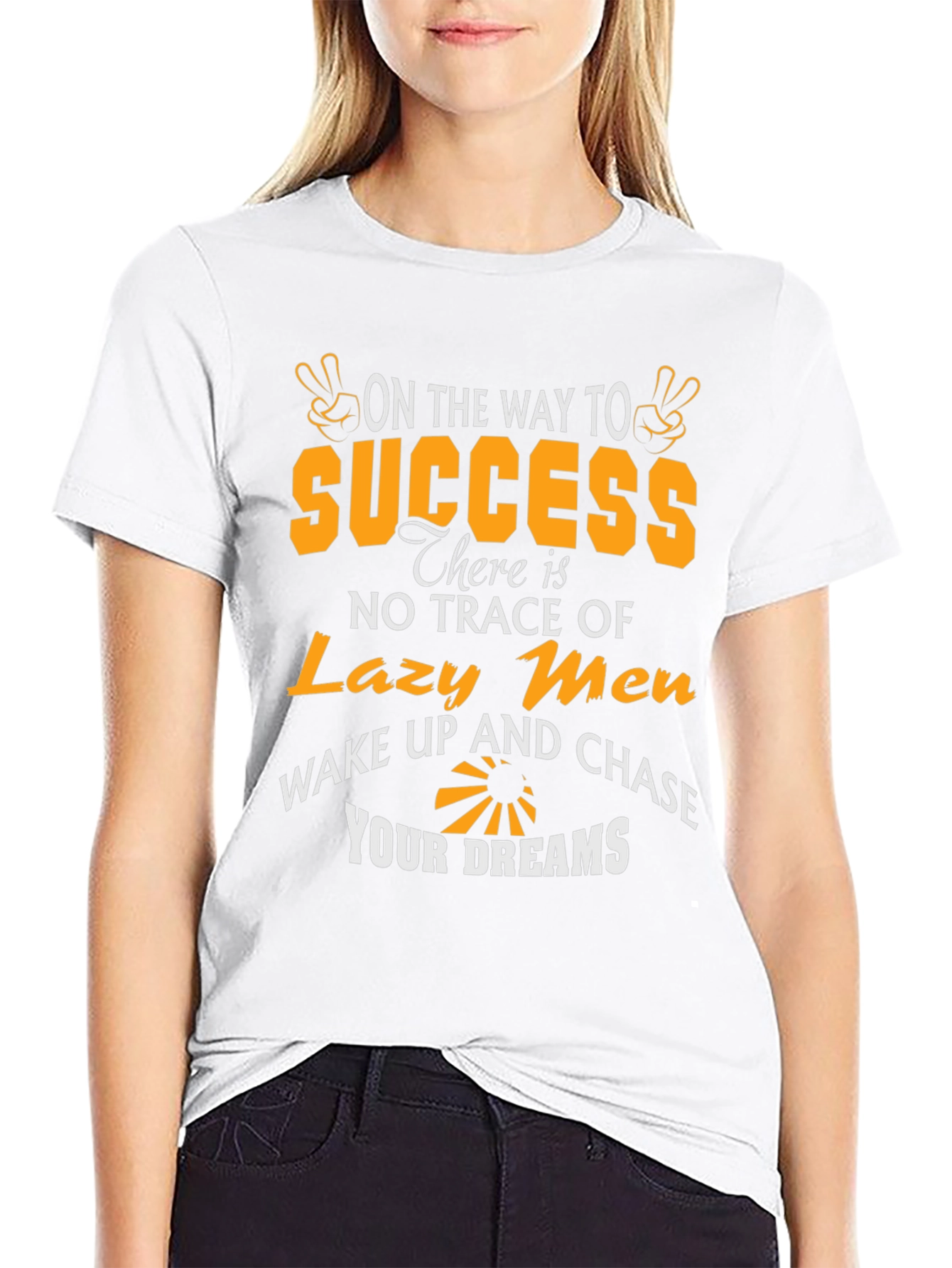 Black Success Graphic T-Shirt - Wake Up and Chase Your Dreams view 9