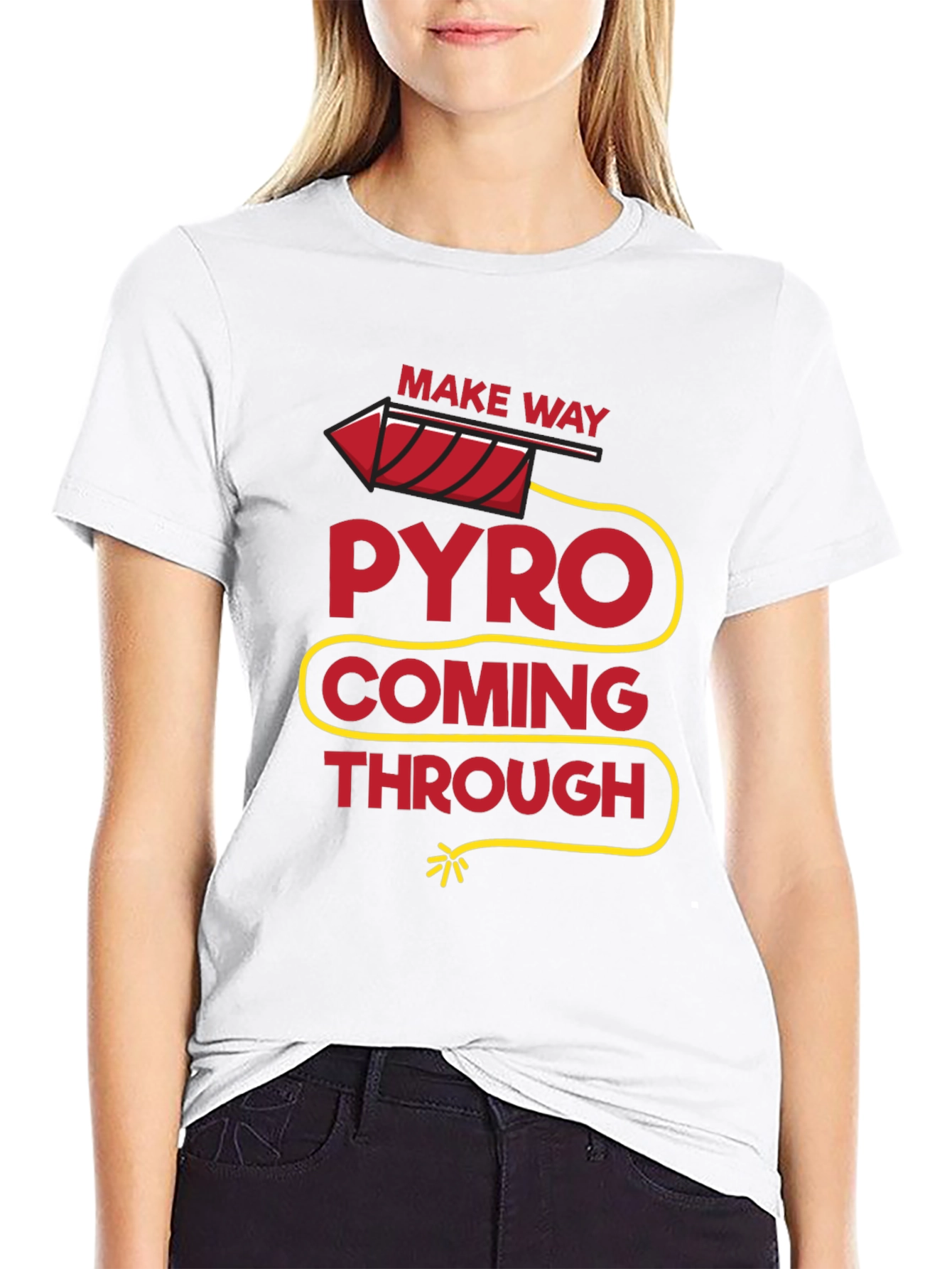 Black Pyro Coming Through Graphic T-Shirt - Black Cotton Tee view 9