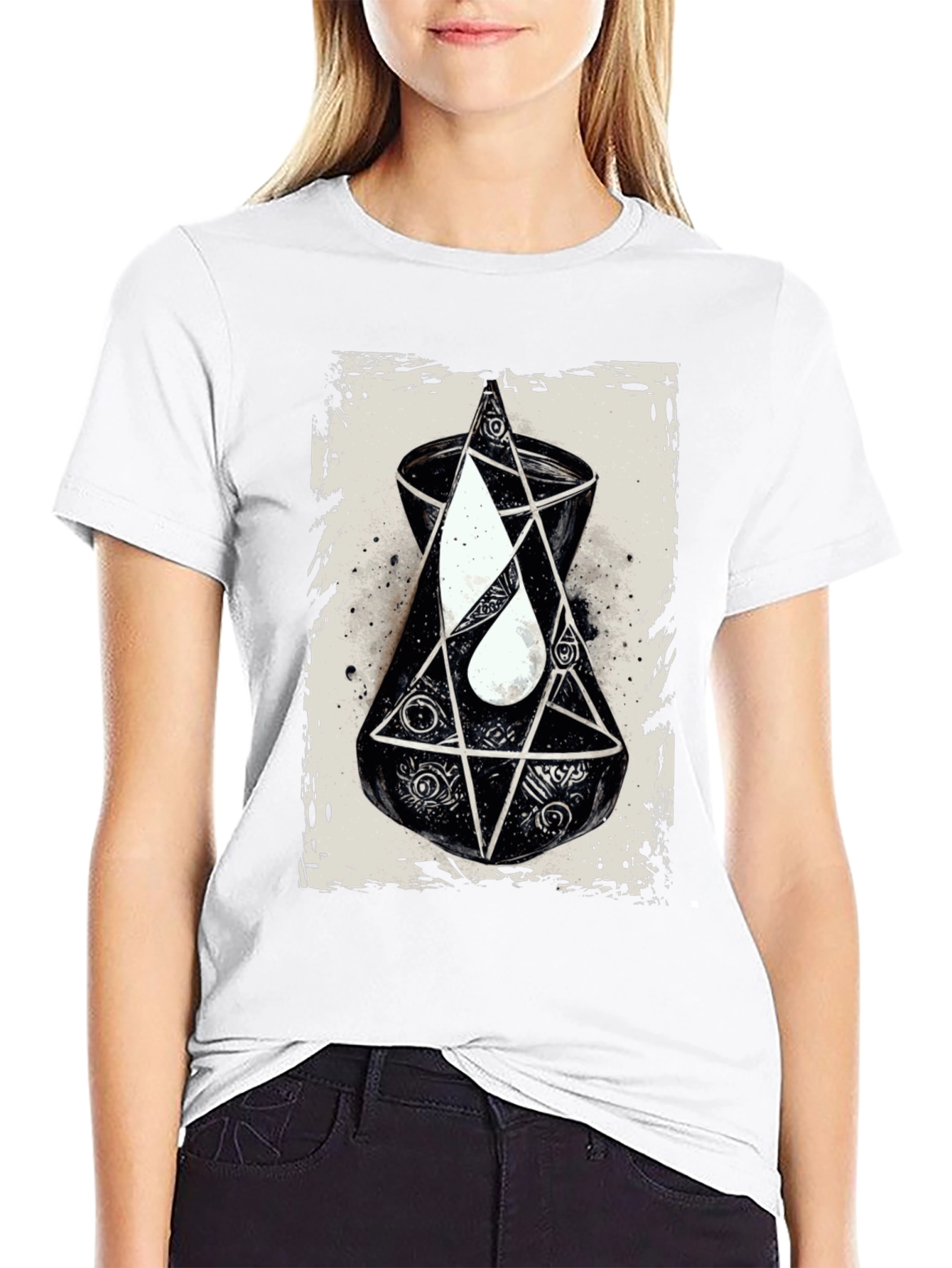 Black Esoteric Graphic Tee - Occult Symbolism T-Shirt view 9