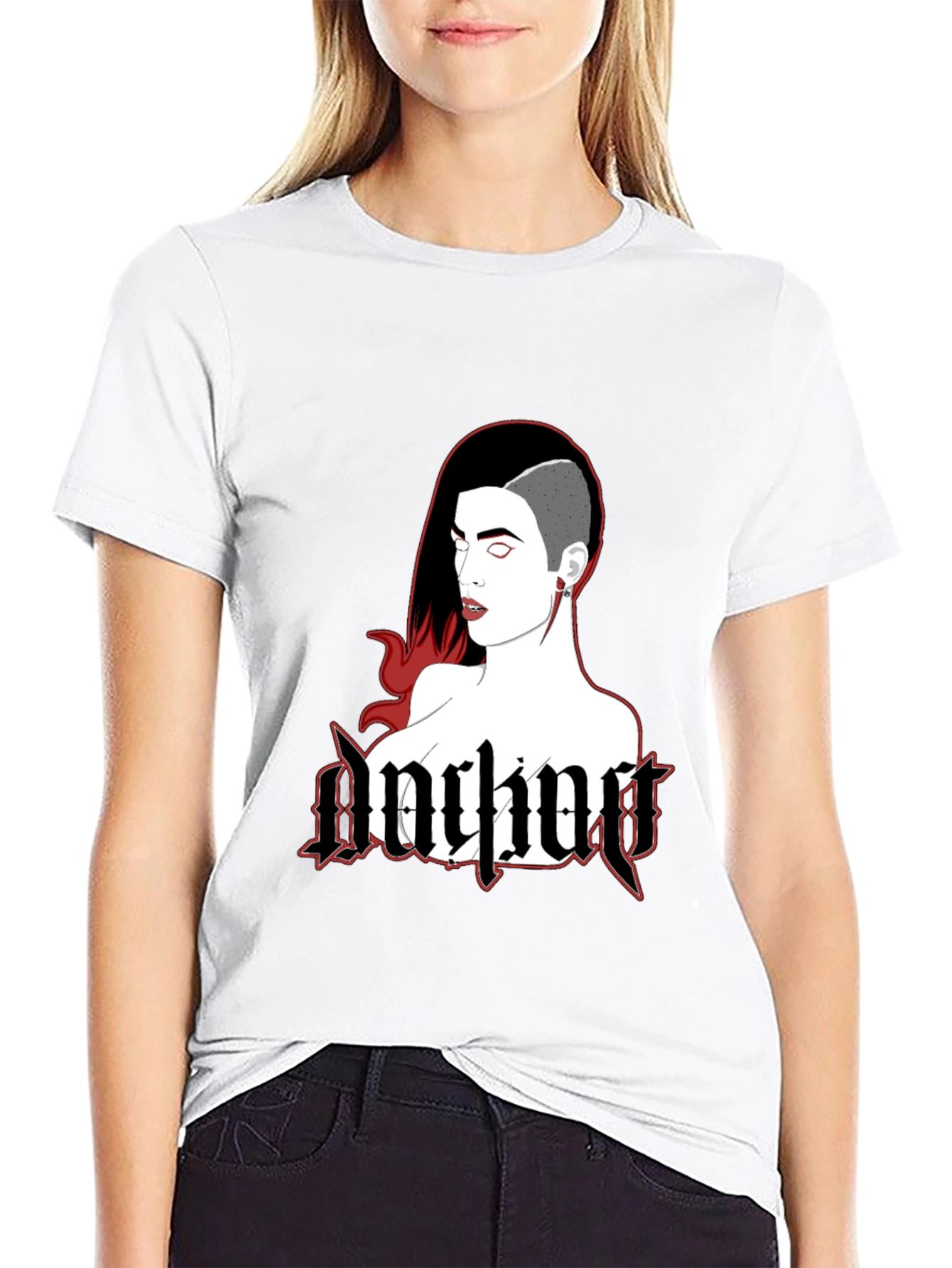 Black Anchor Woman Graphic T-Shirt view 9