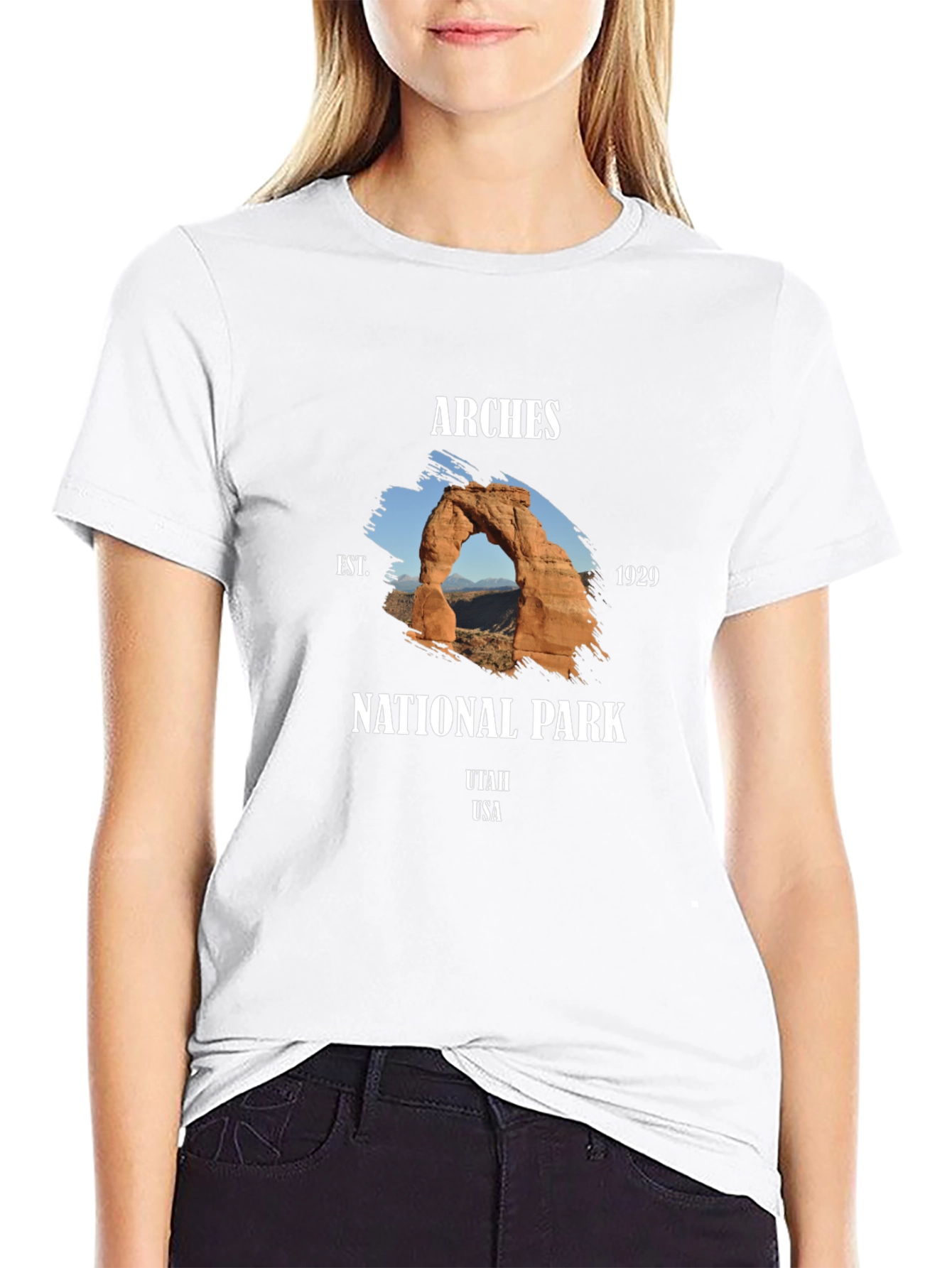 Black Arches National Park Graphic T-Shirt view 9