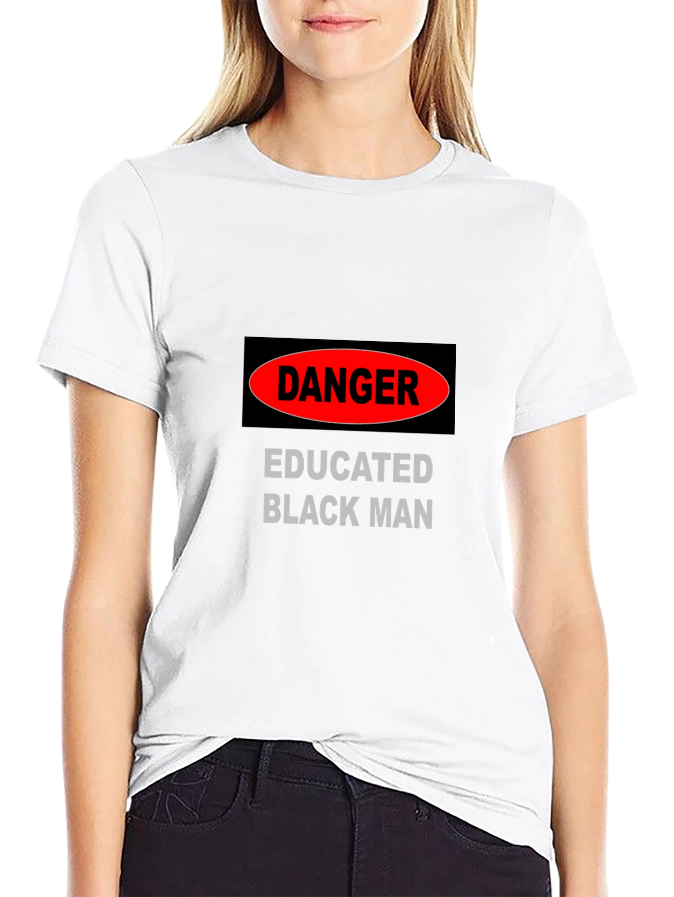 Black Danger Educated Black Man Graphic Tee view 9