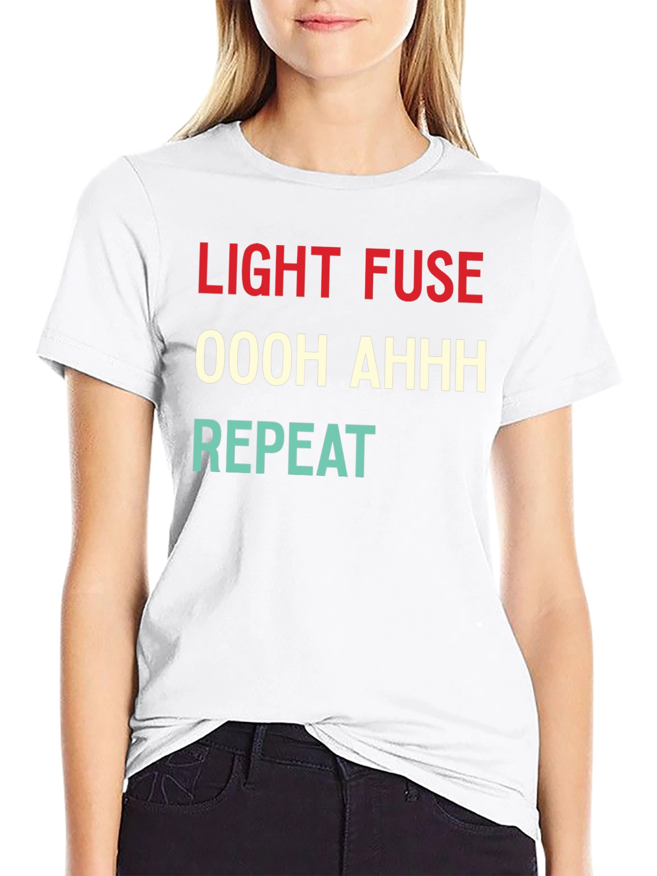 Black Light Fuse T-Shirt - Funny Fireworks Design view 9