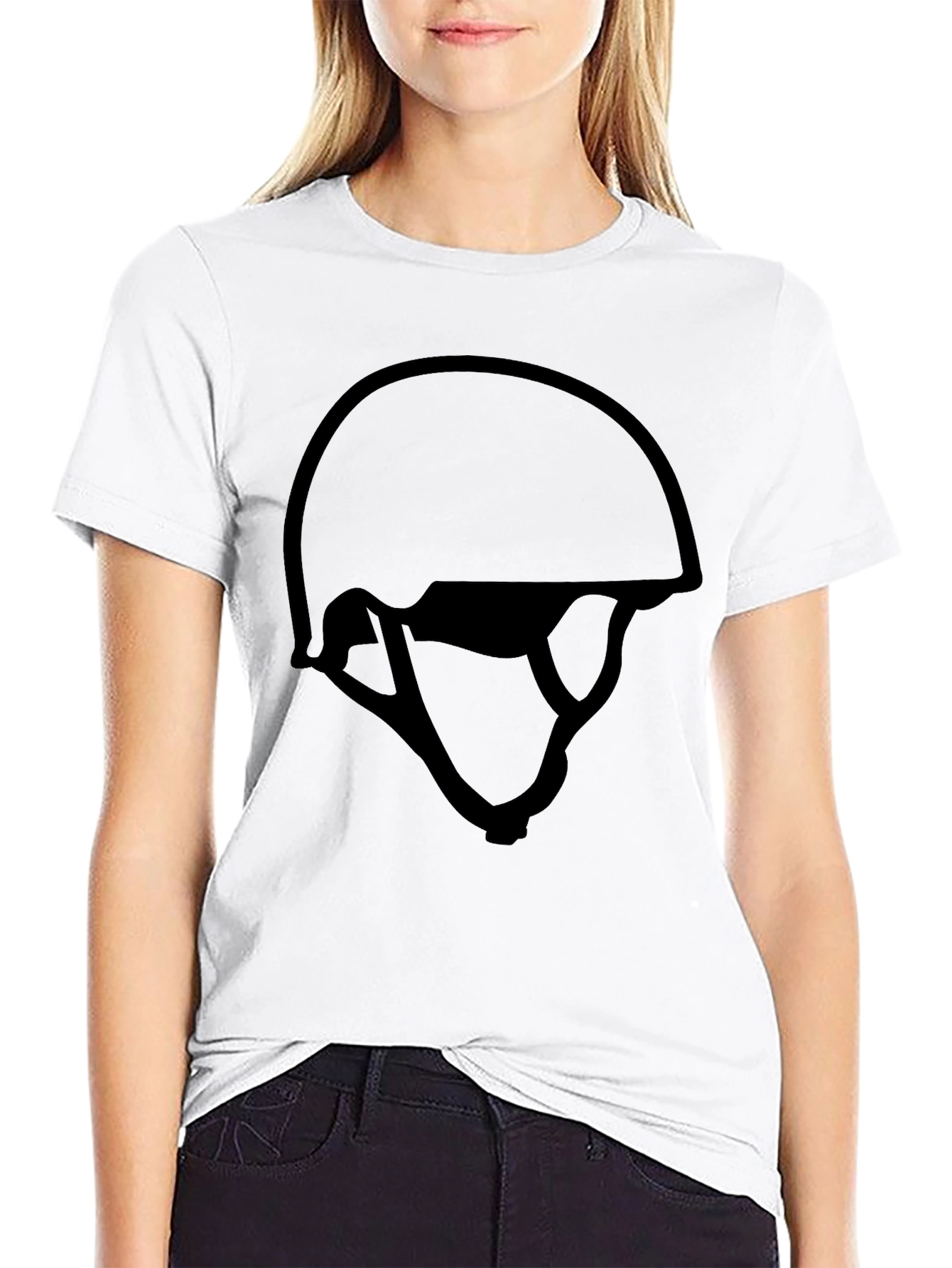 Black Black Helmet Graphic Tee - Stylish & Comfortable view 9