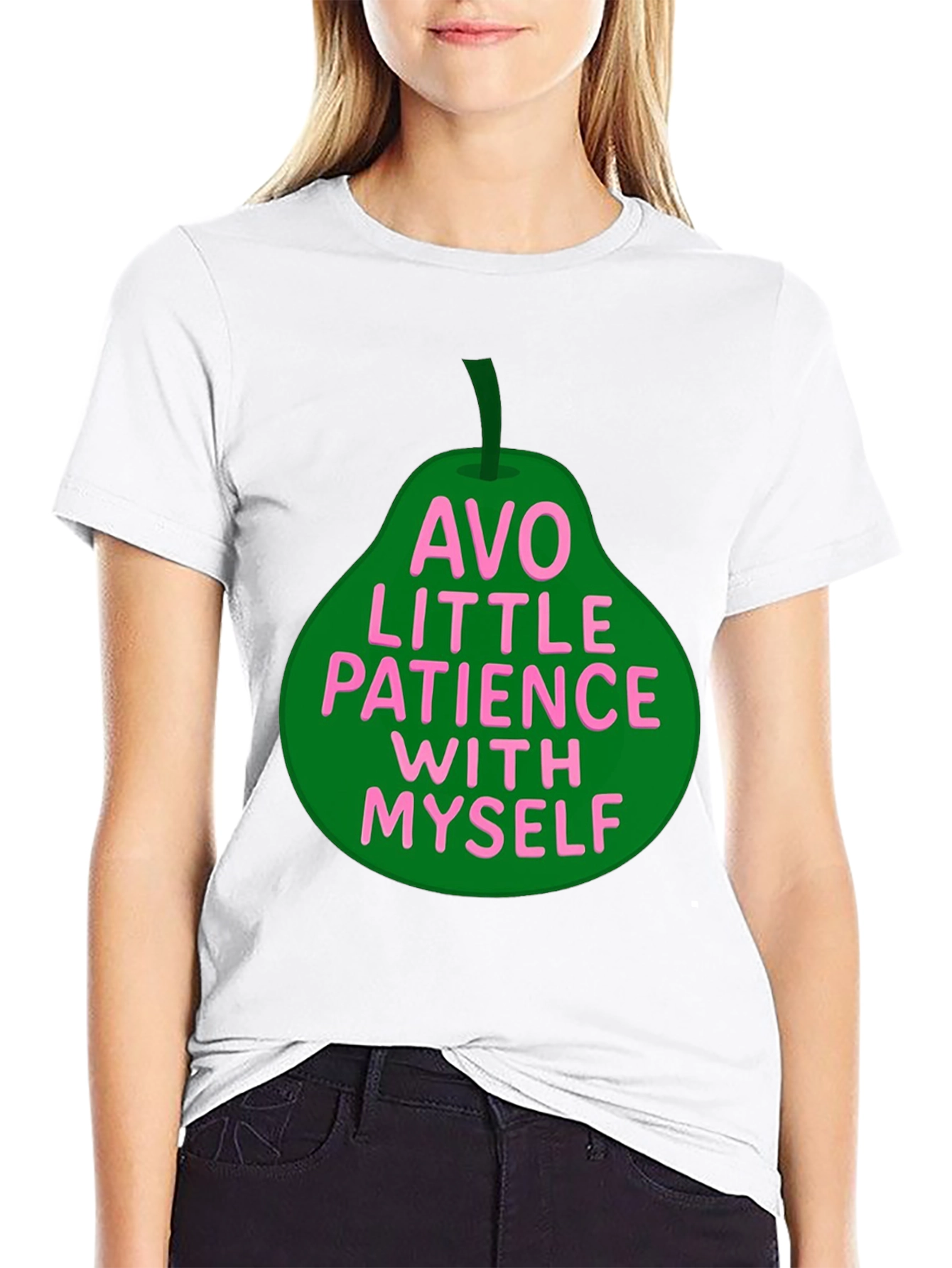 Black Avo Little Patience T-Shirt view 9