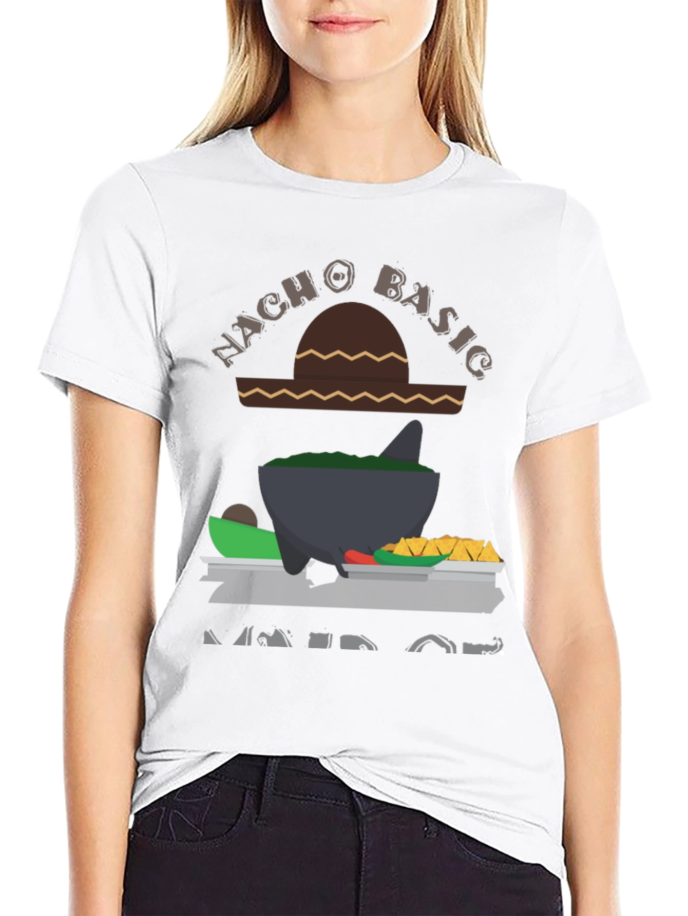 Black Nacho Basic Graphic T-Shirt view 9