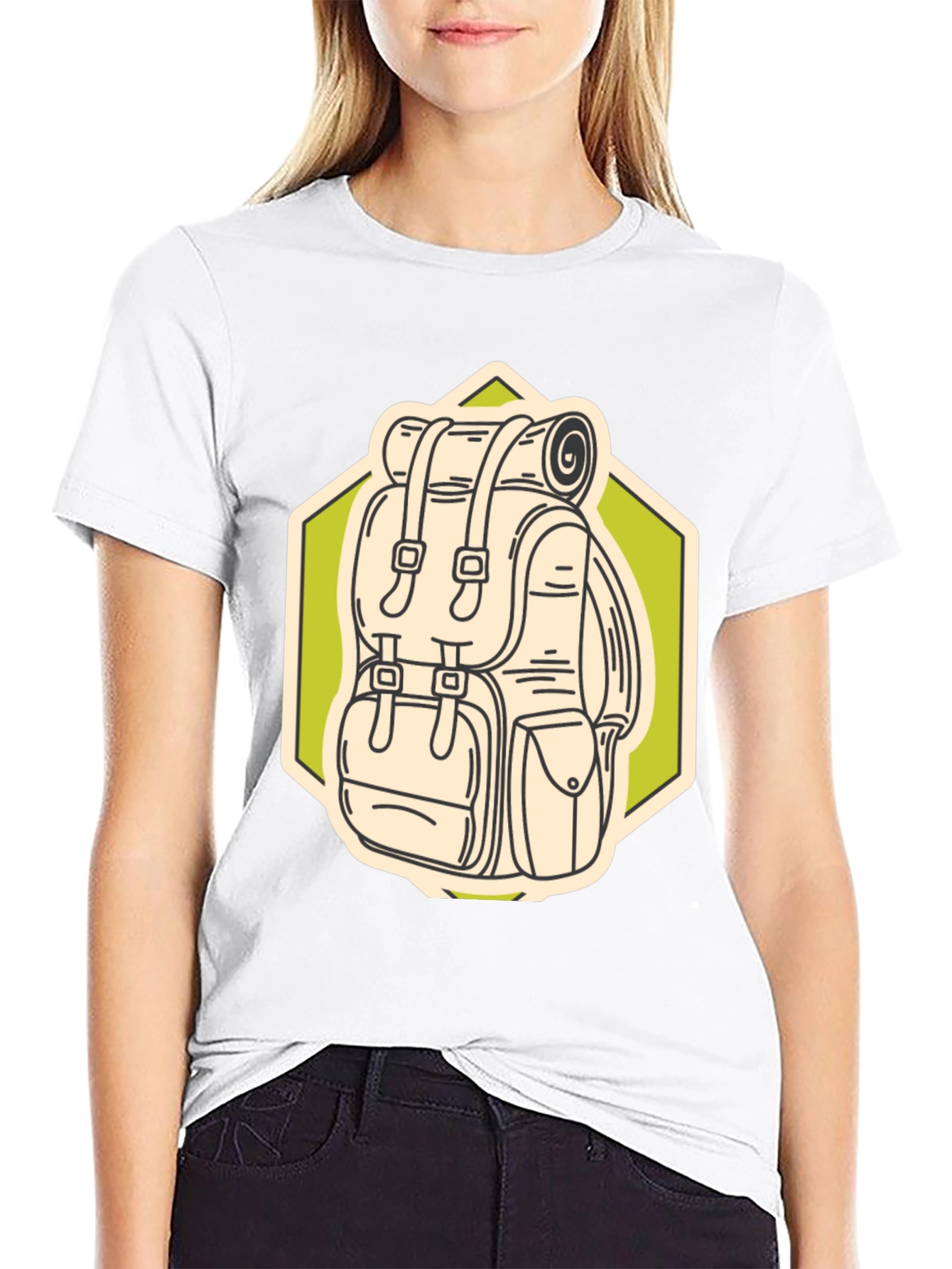 Black Hiking Backpack Graphic T-Shirt - Adventure Ready view 9