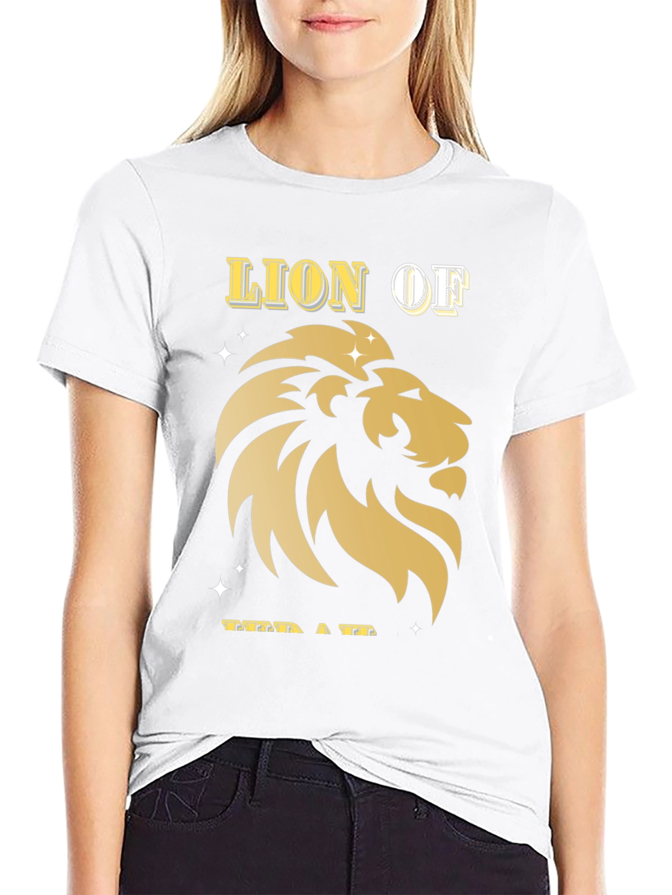 Black Lion of Judah Graphic Tee - Black Cotton Blend view 9