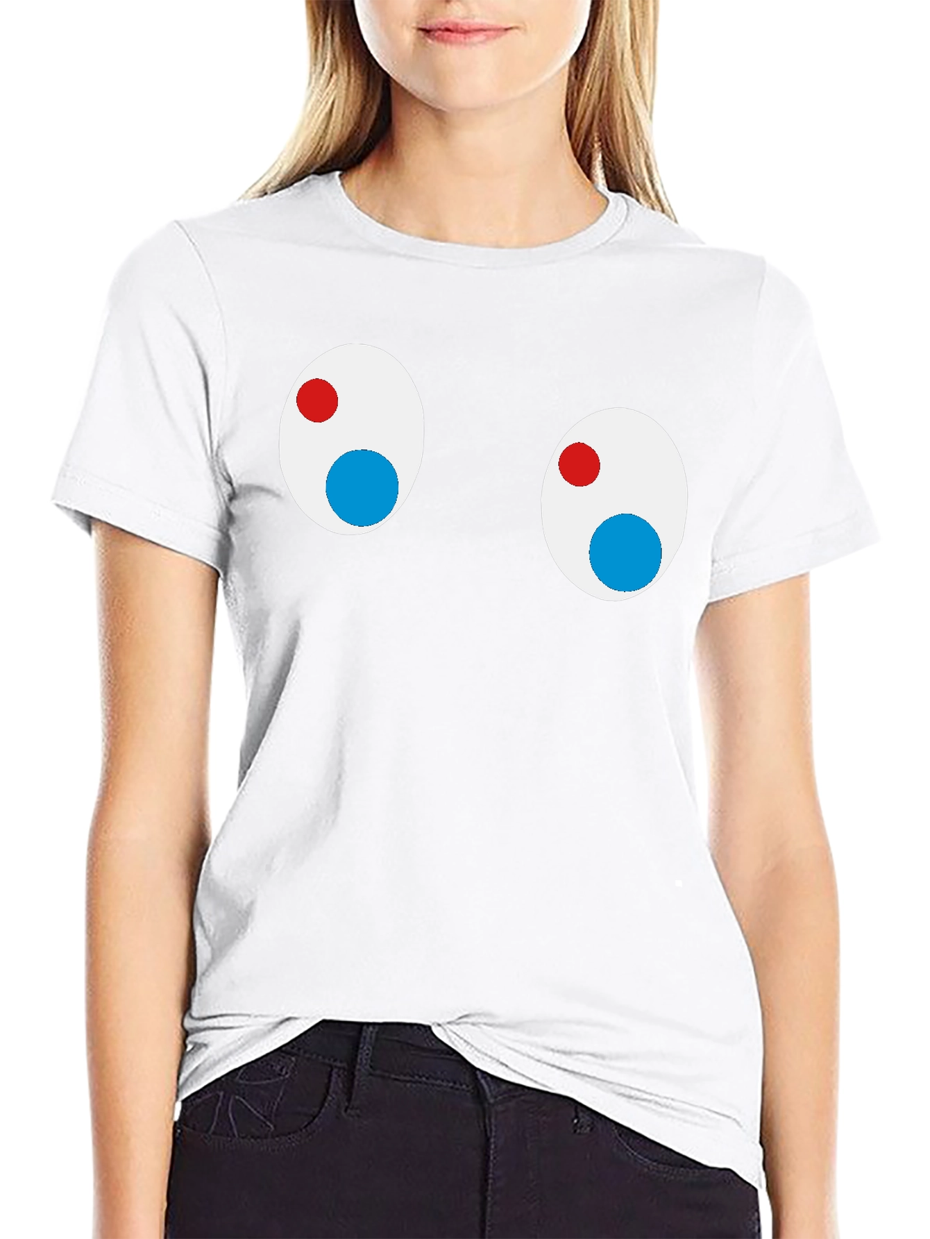 Black Funny Googly Eyes Black T-Shirt view 9