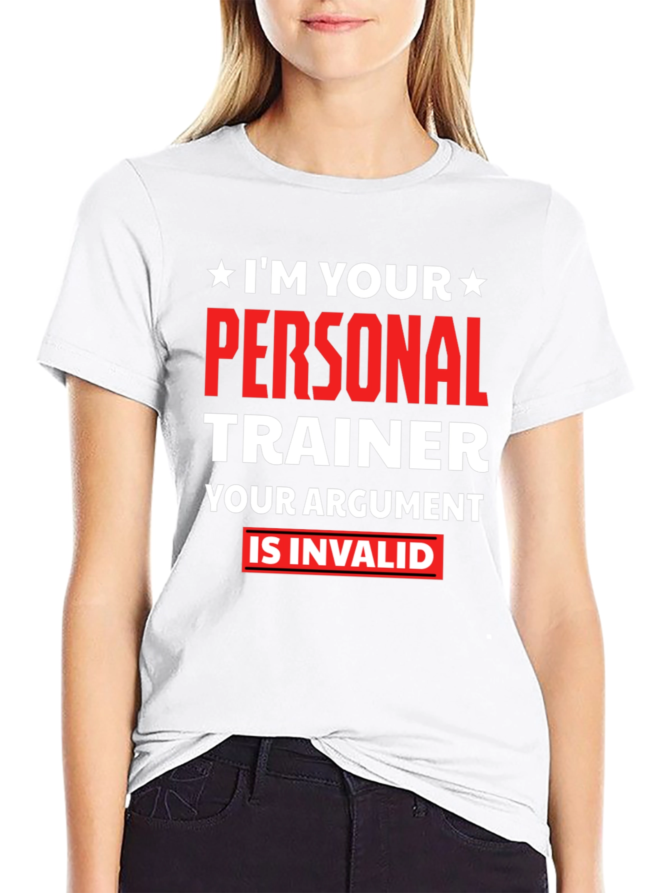 Black Personal Trainer T-Shirt - Your Argument Is Invalid view 9