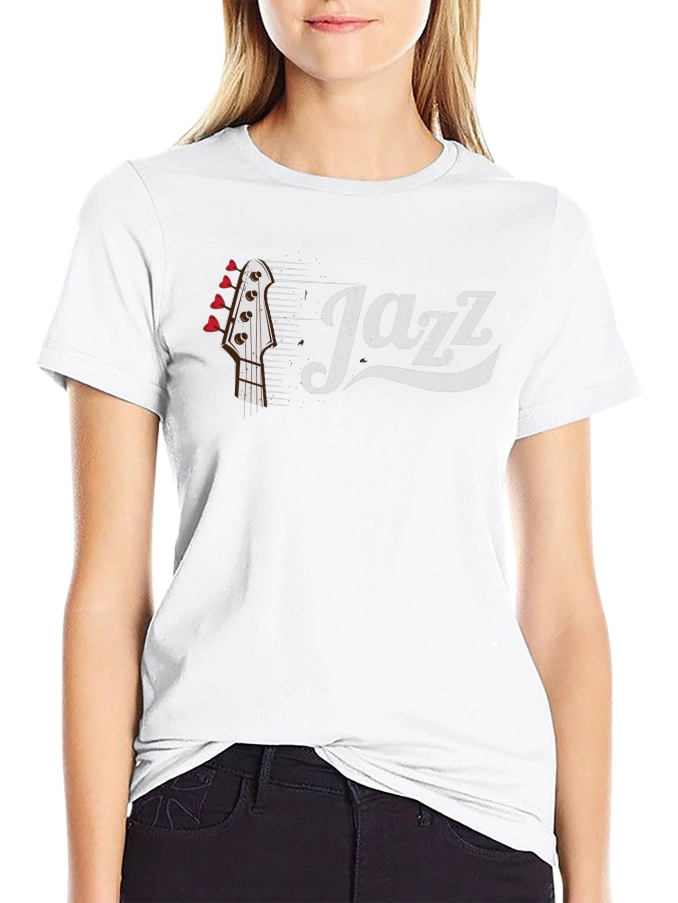 Black Jazz Music T-Shirt | Band Headstock view 9