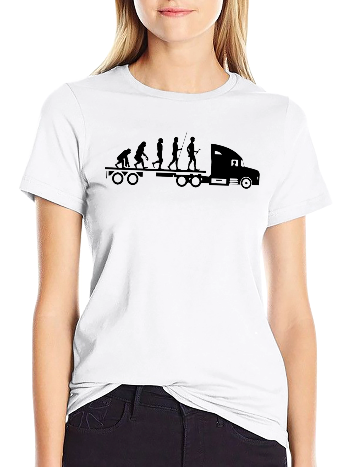 Black Truck Evolution T-Shirt - Black Crew Neck view 9