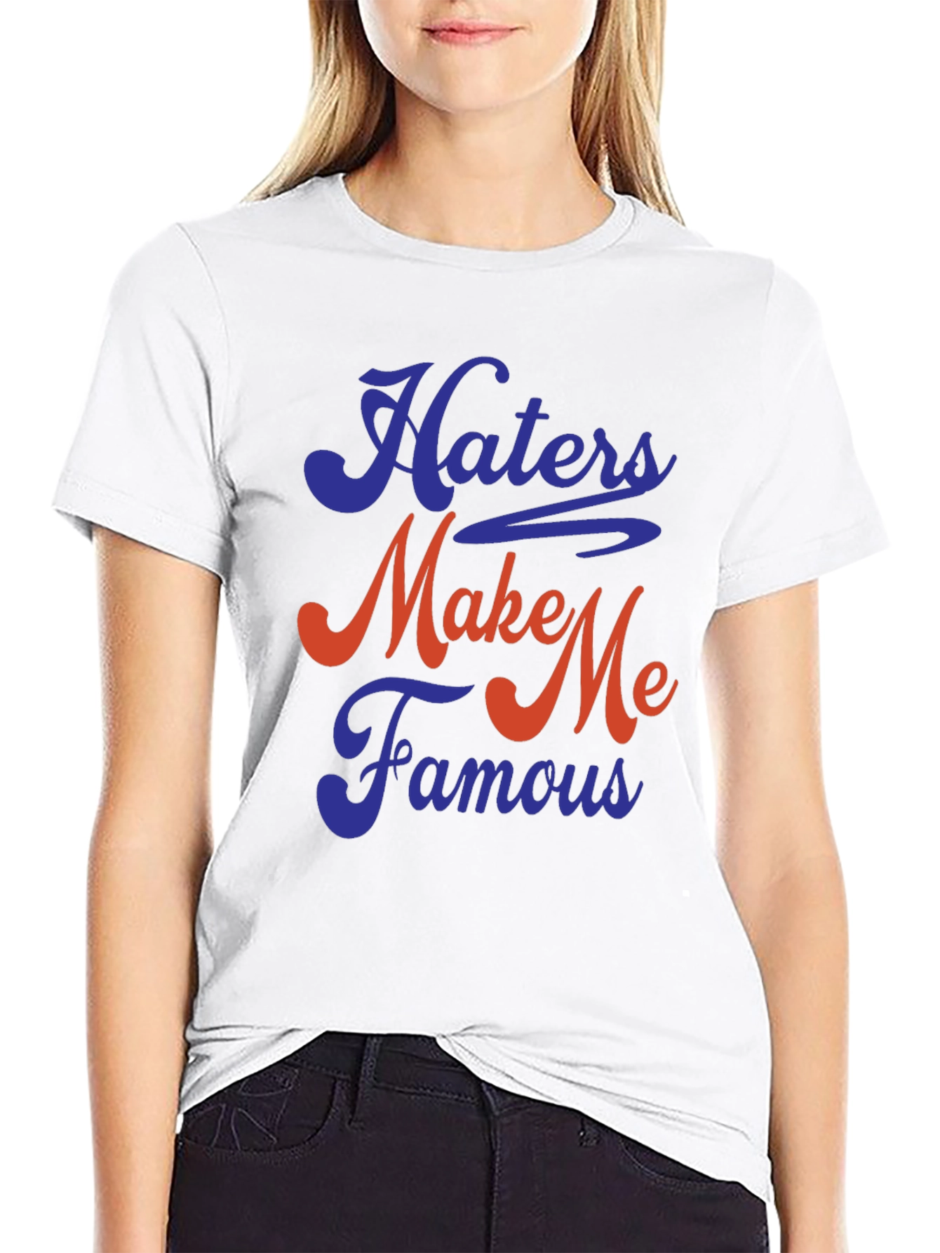 Black Haters Make Me Famous Graphic Tee - Soft Cotton Blend view 9