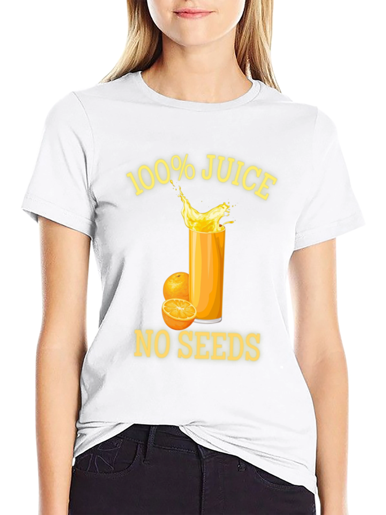 Black 100% Juice No Seeds Graphic Tee view 9