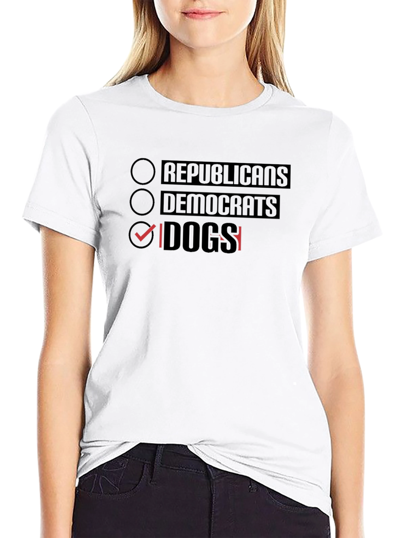 Black Funny 'Dogs' T-Shirt - Political Humor Novelty Tee view 9