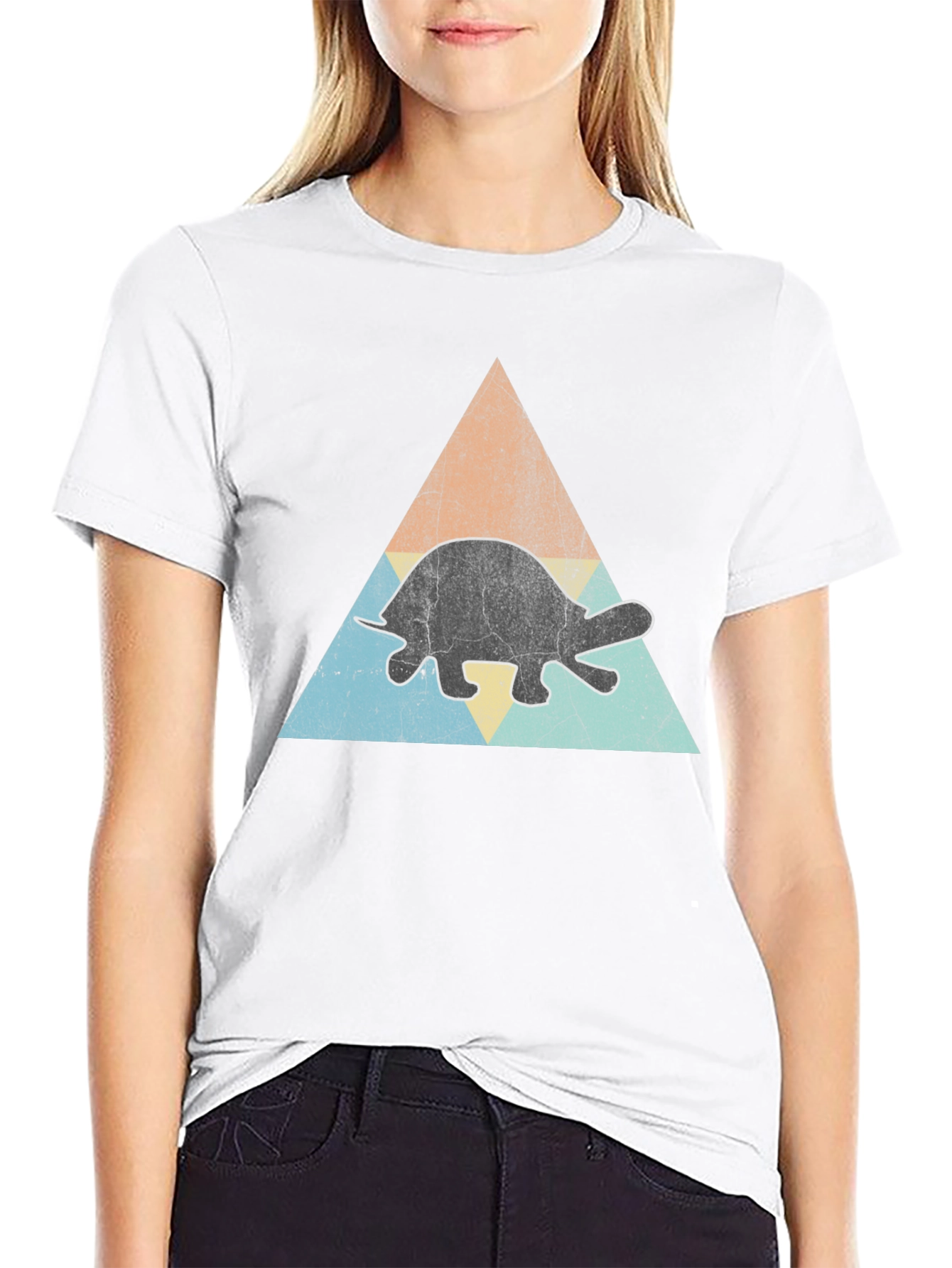 Black Retro Turtle Graphic T-Shirt - Cool Vintage Style view 9