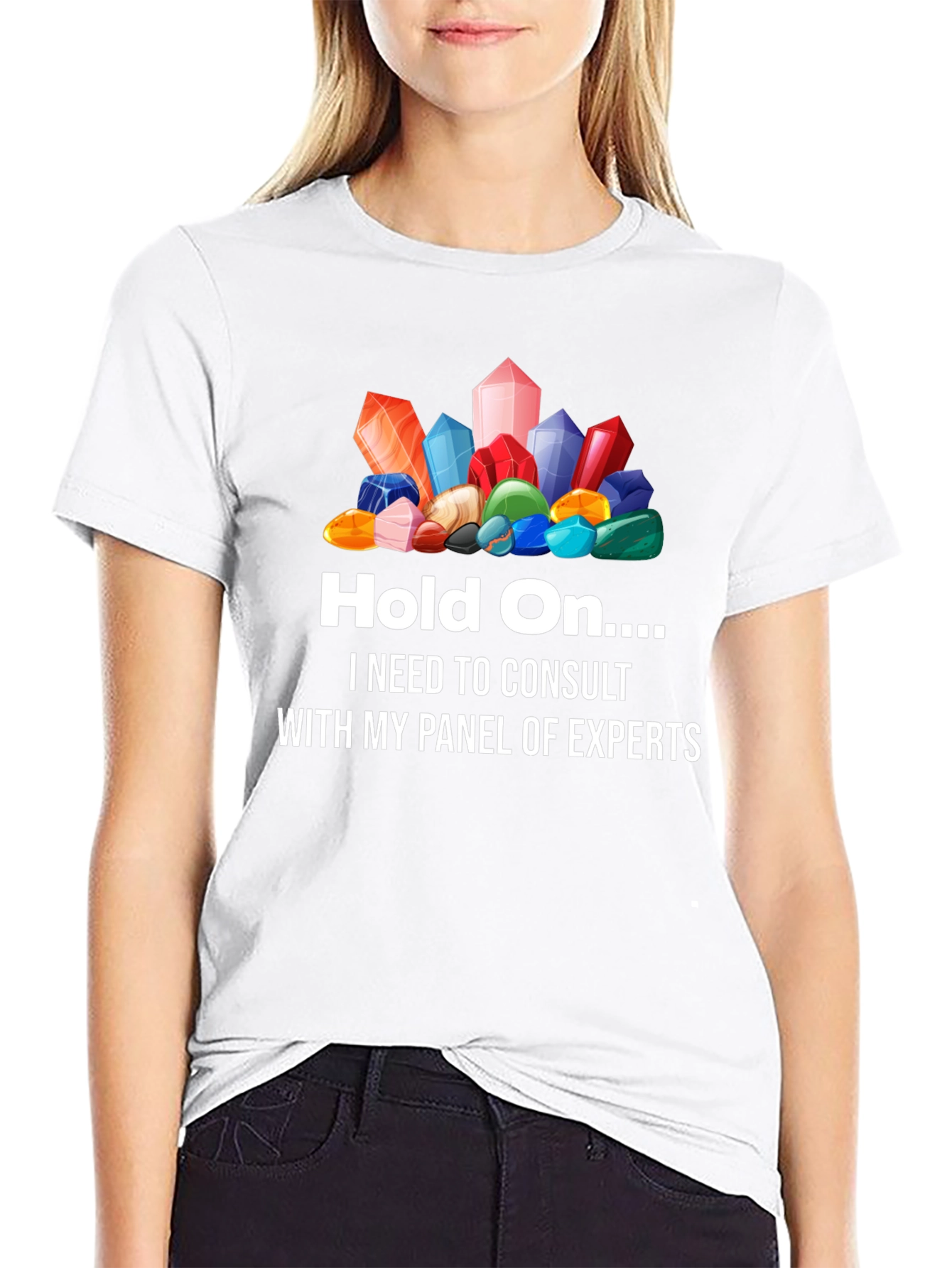 Black Crystals Graphic T-Shirt - Hold On... Expert Panel view 9