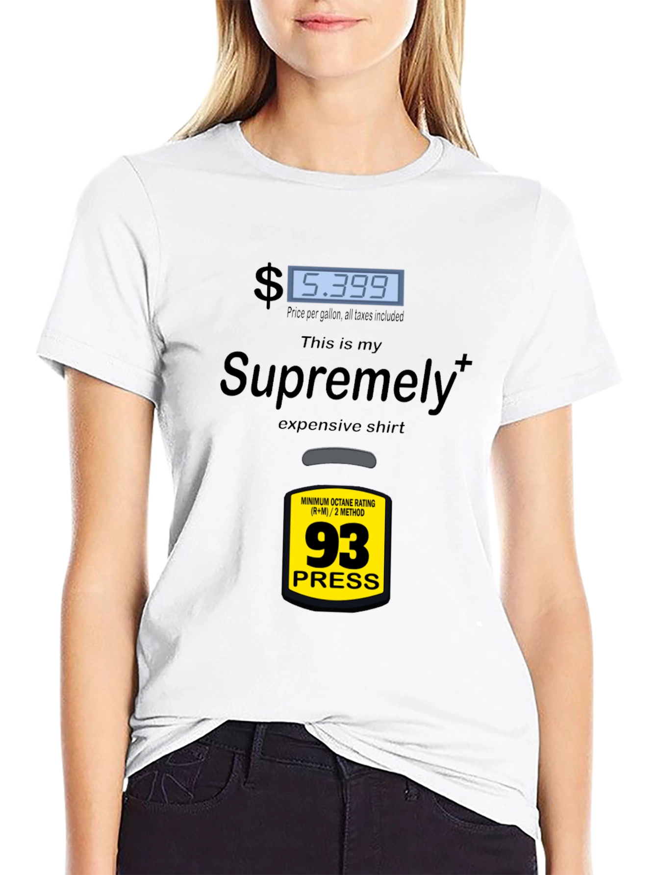 Black Supremely Expensive Gas Price T-Shirt view 9